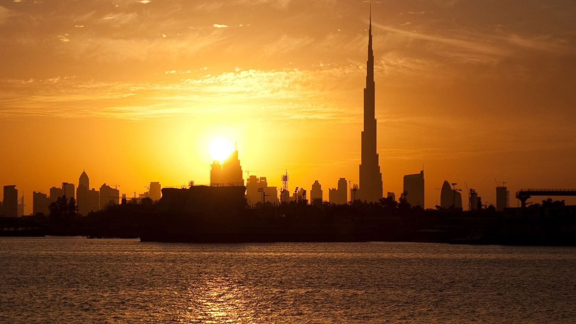 Dubai, sunset, architecture, sky, city, building exterior, built structure