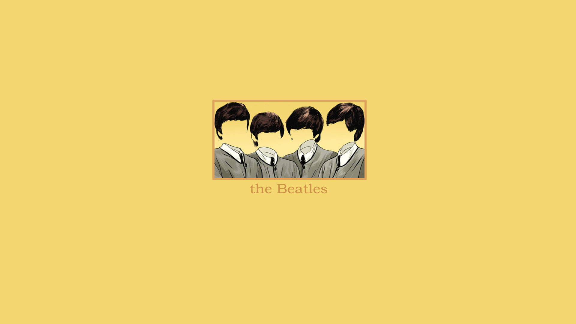 The Beatles illustration, music, Floor, John, George, Ringo, yellow