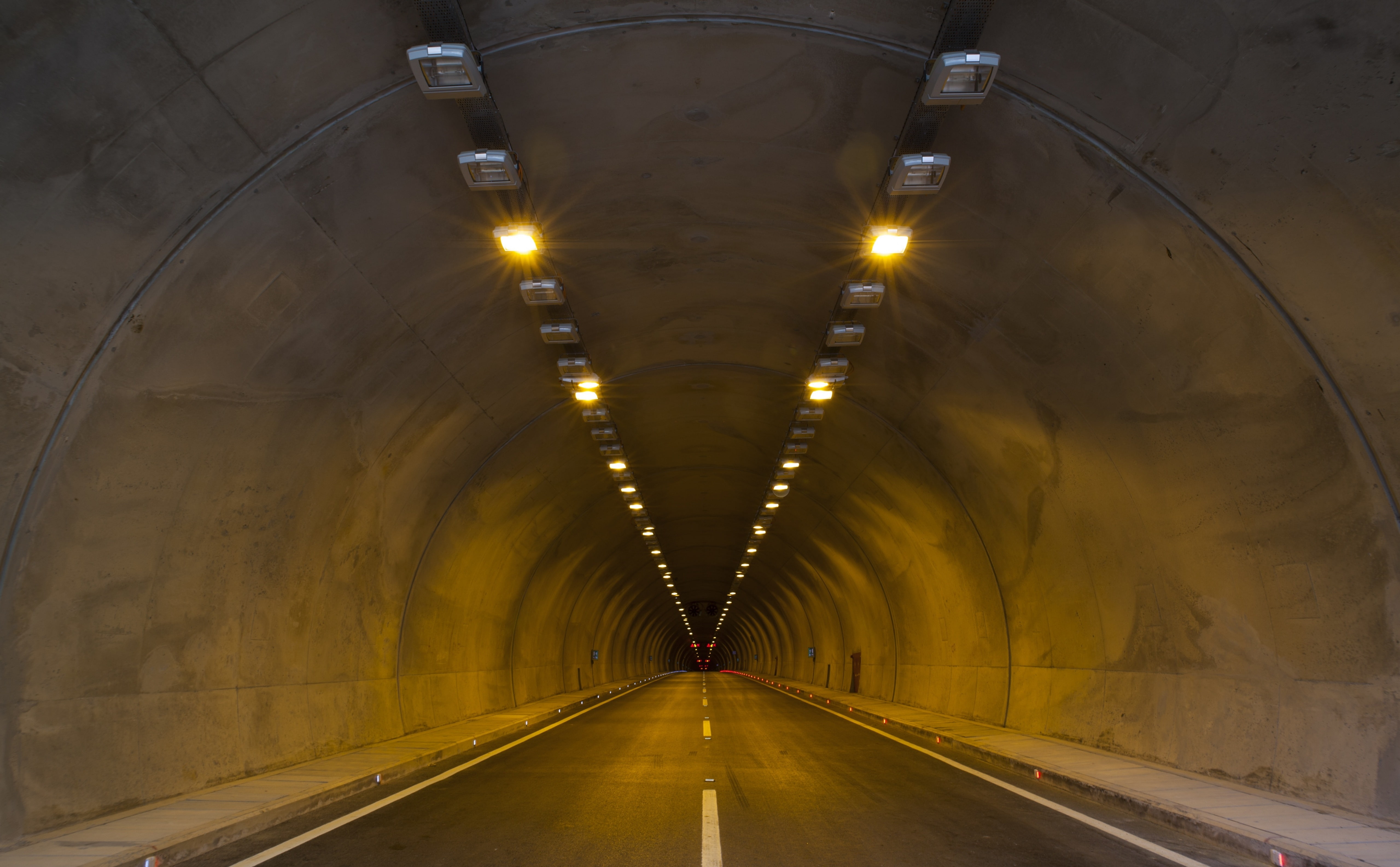 Road Tunnel, Artistic, Urban, Travel, Underground, Long, Highway