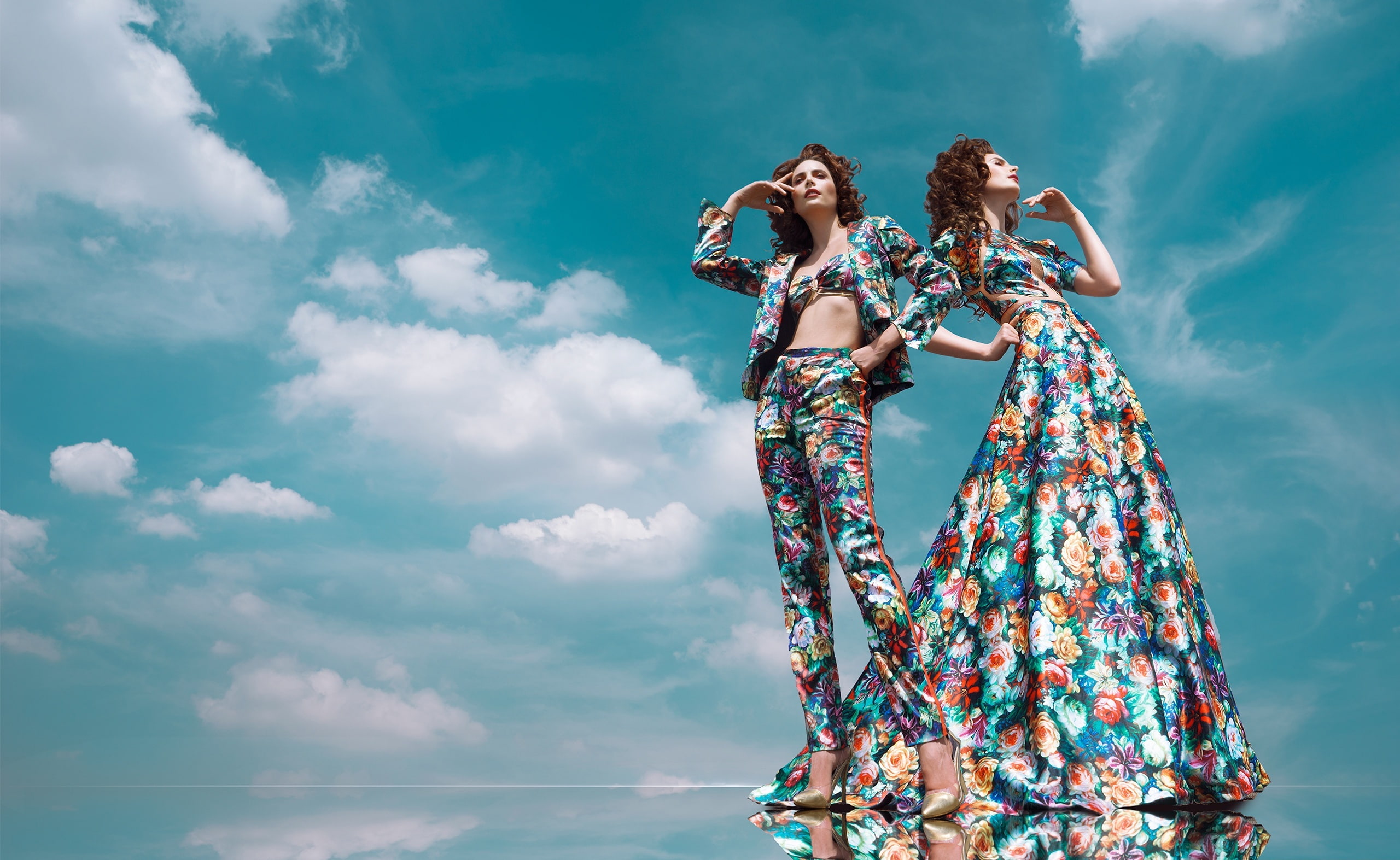 Summer, Floral Prints Clothing, Models, Sky, Girls, Style, People