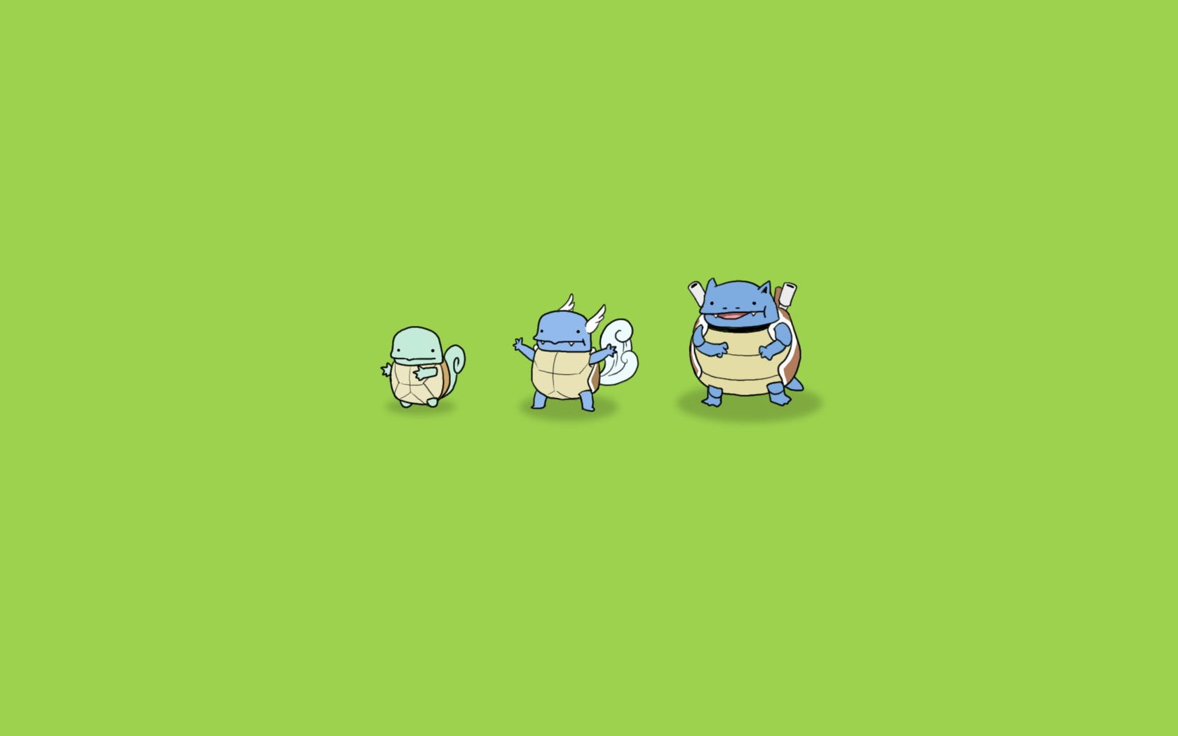 three Pokemon character illustration, Pokémon, video games, Squirtle