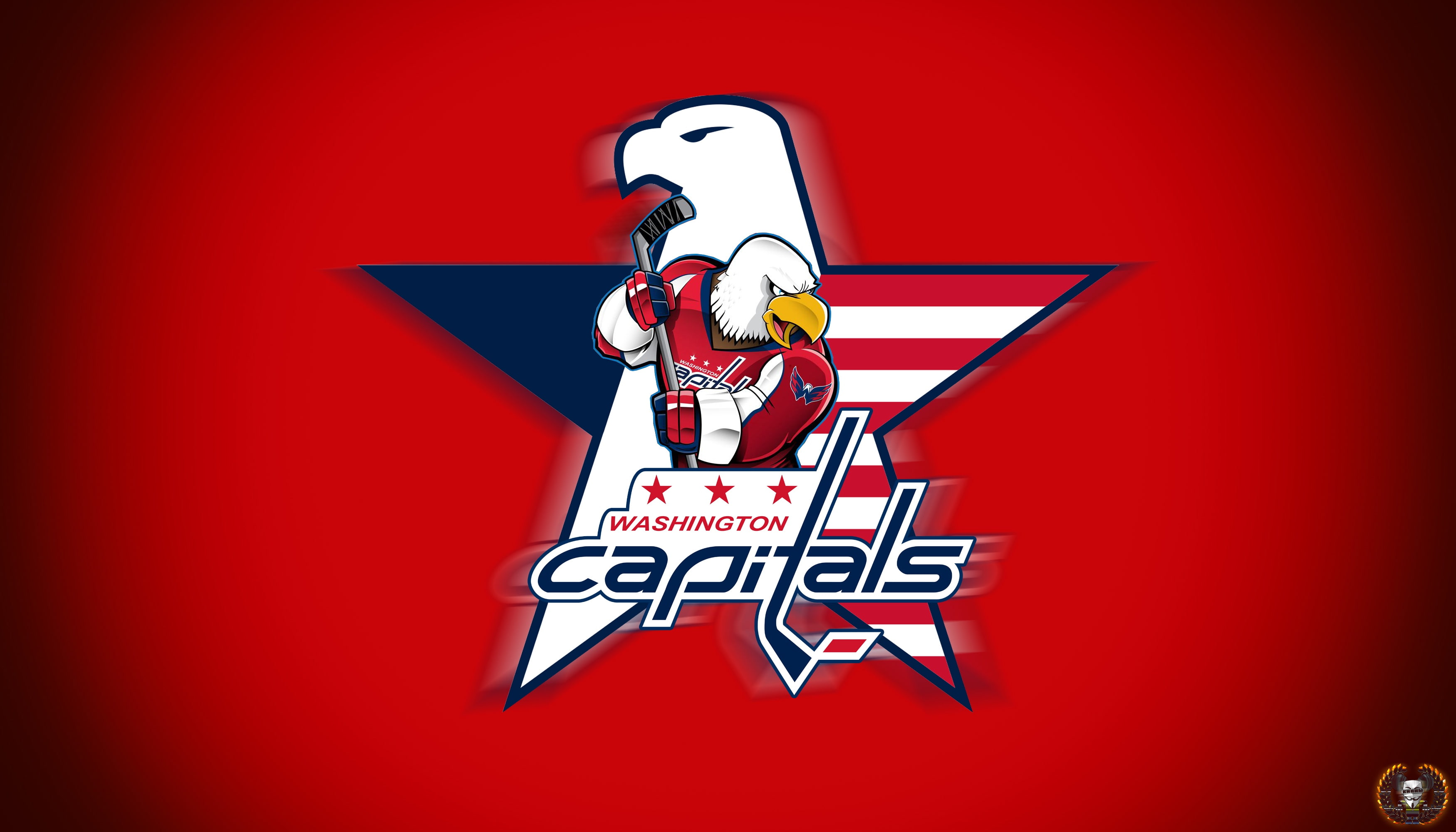 Red, Sport, Logo, Background, Washington, NHL, Washington Capitals