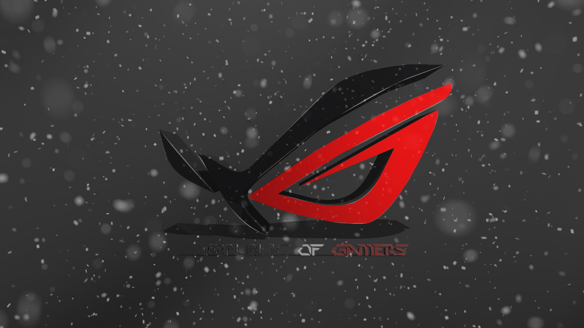 Republic of Gamers, ASUS, spike, 3D, logo, red, black, photo manipulation