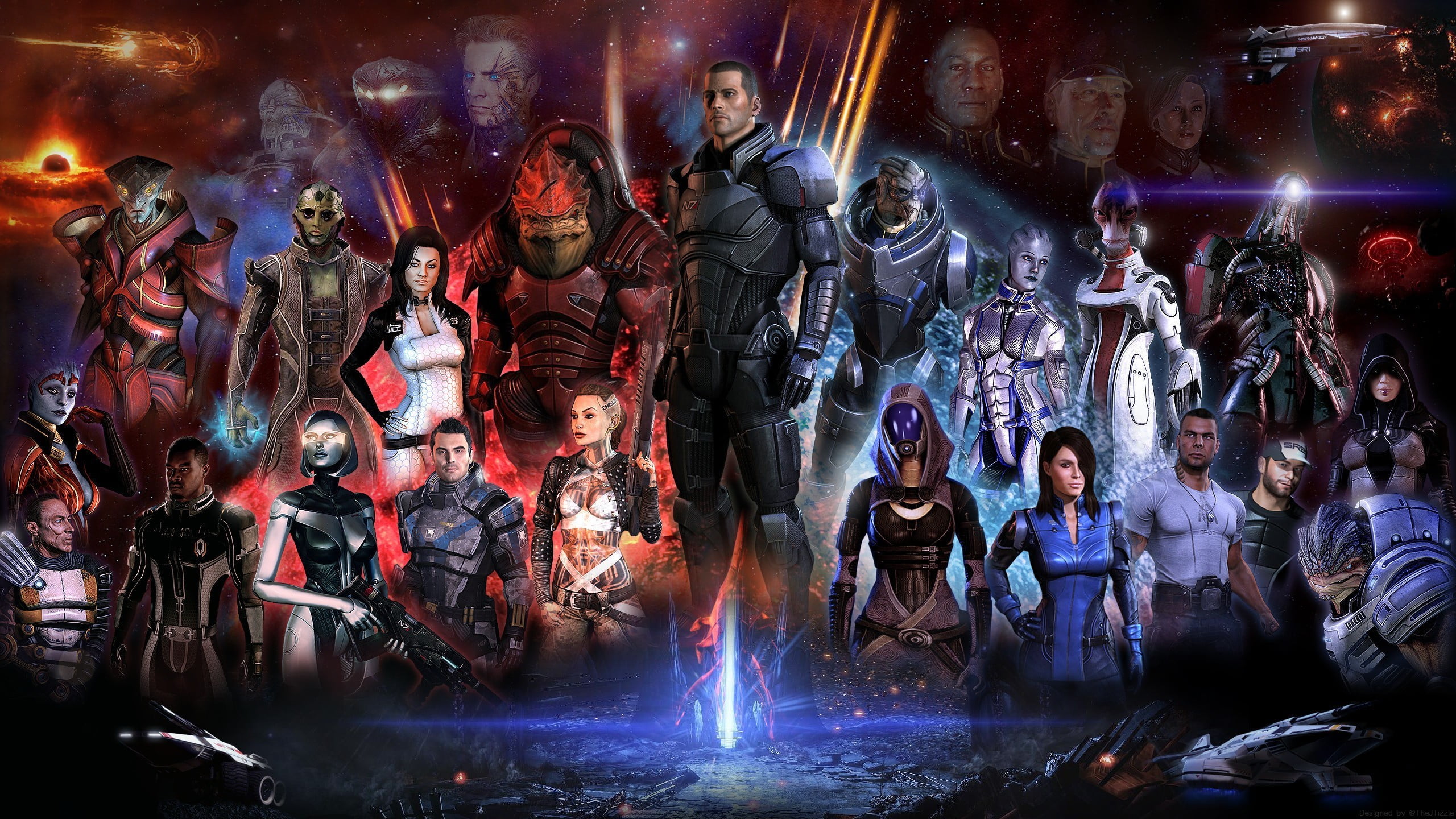 Mass Effect 3, video games, crowd, large group of people, real people