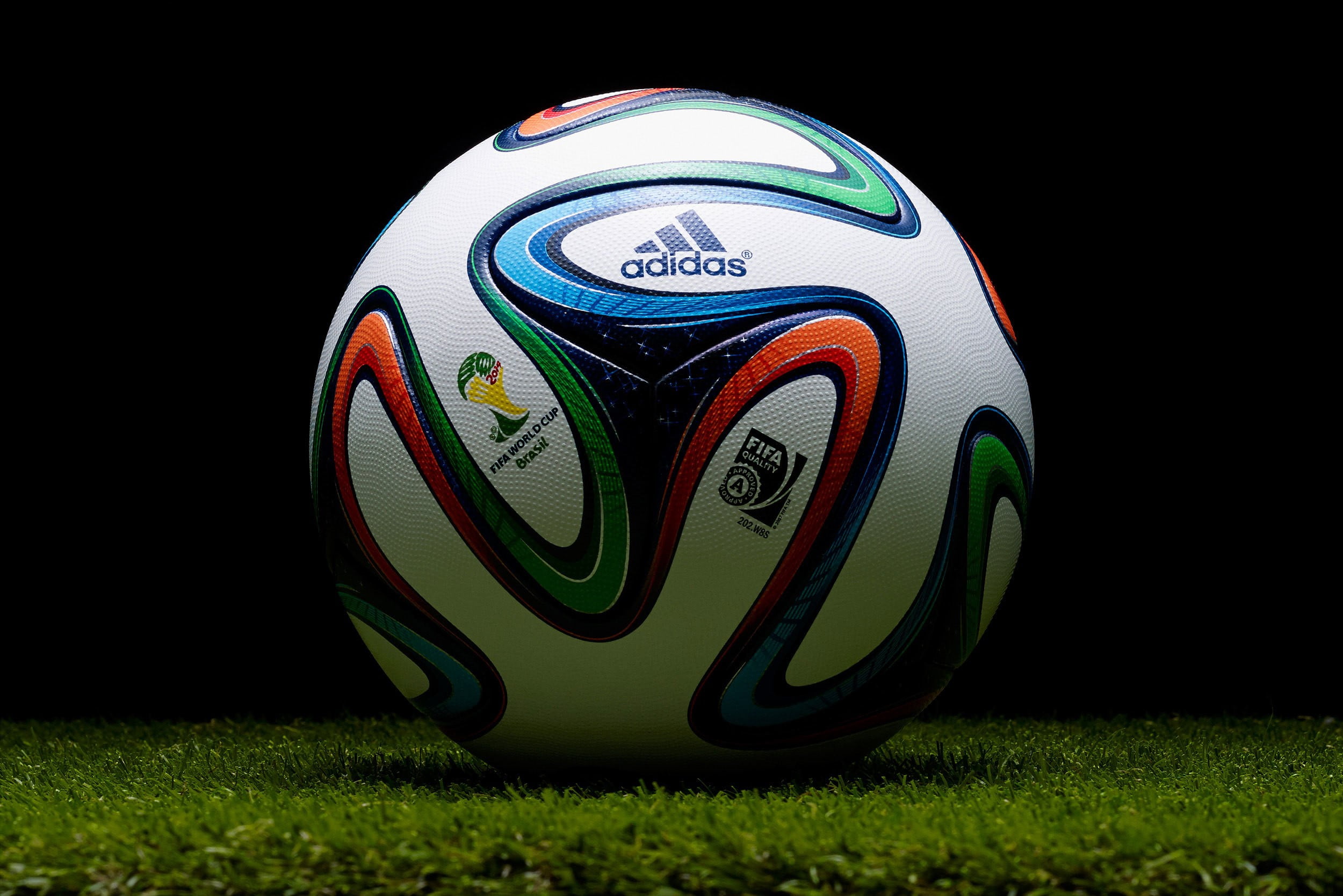 Brazuca, 2014, World cup, Adidas, Ball, Football, black background
