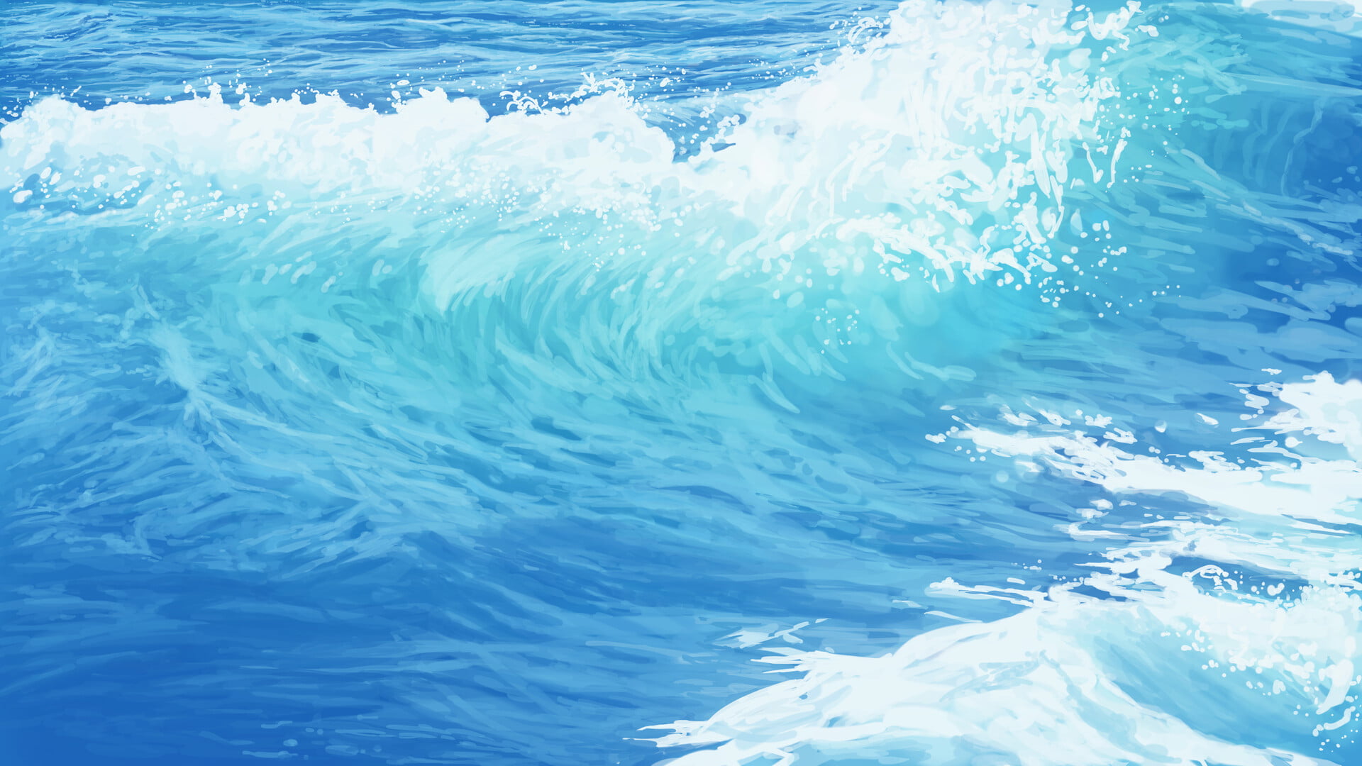 TJ (artist), digital art, nature, waves, sea