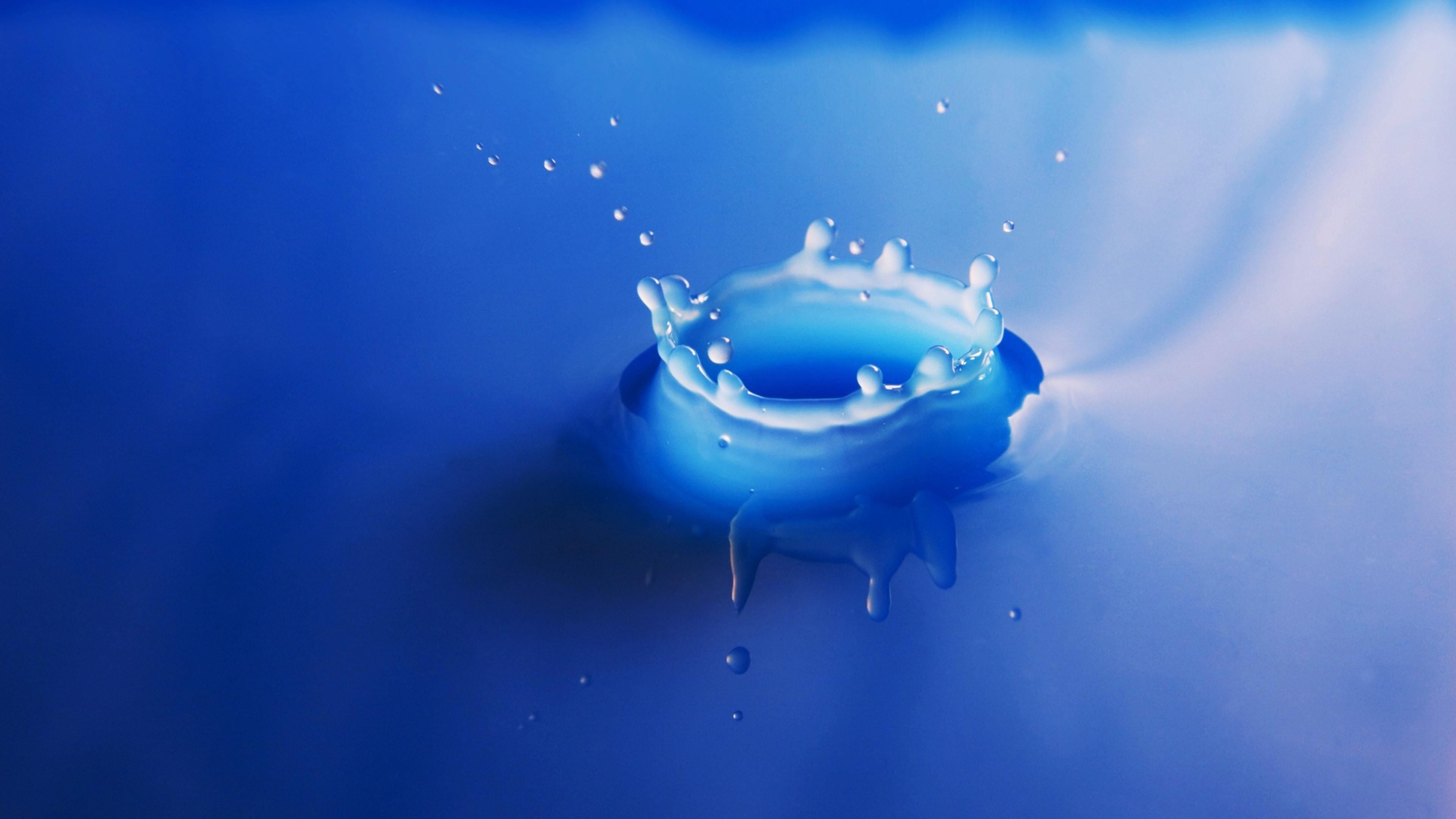bluish, droplets, liquid, blue, water, motion, studio shot