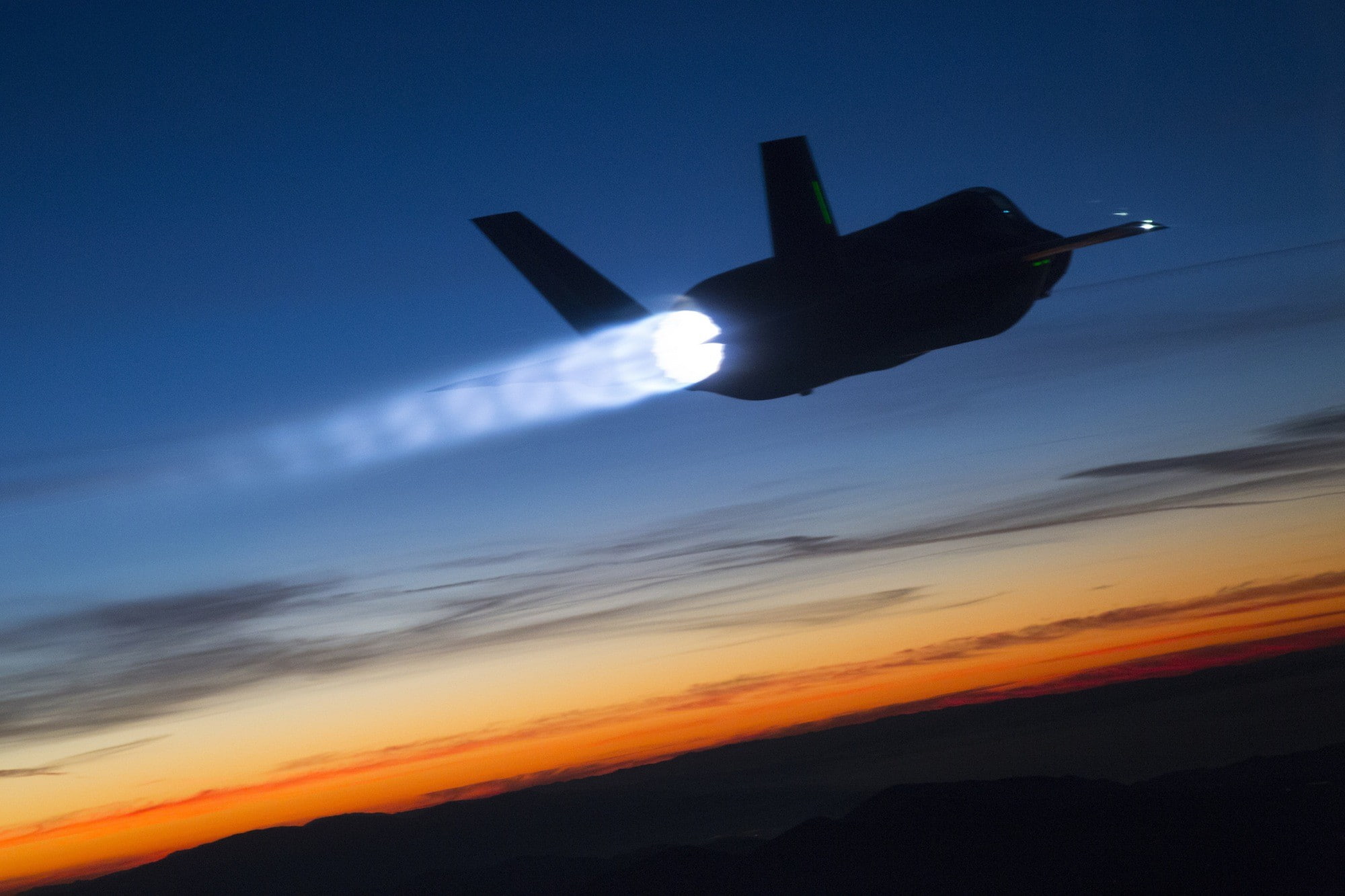 jet fighter, sunset, clouds, Lockheed Martin F-35 Lightning II