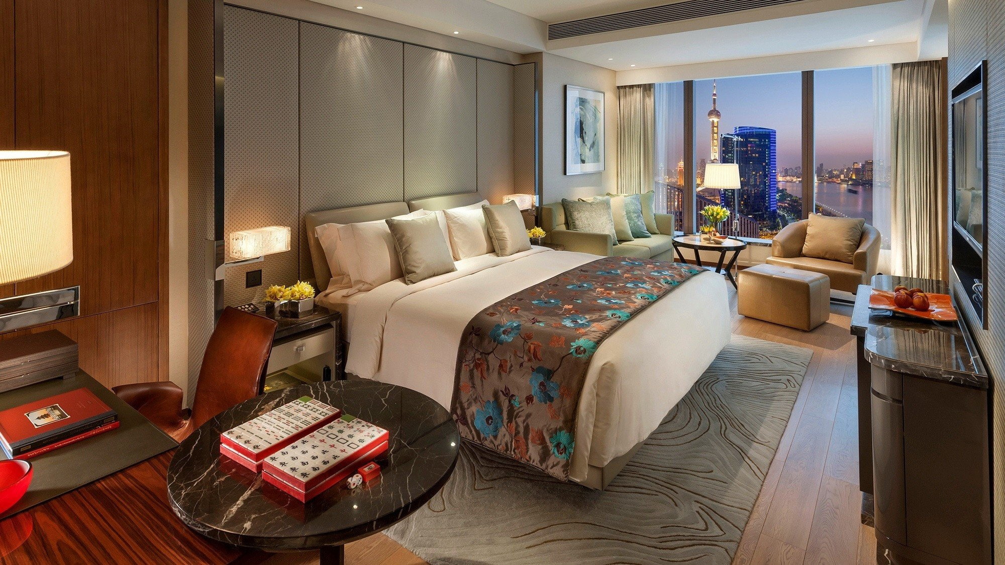 bed, room