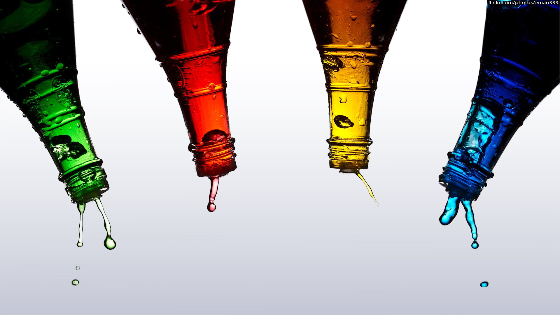 colored bottle