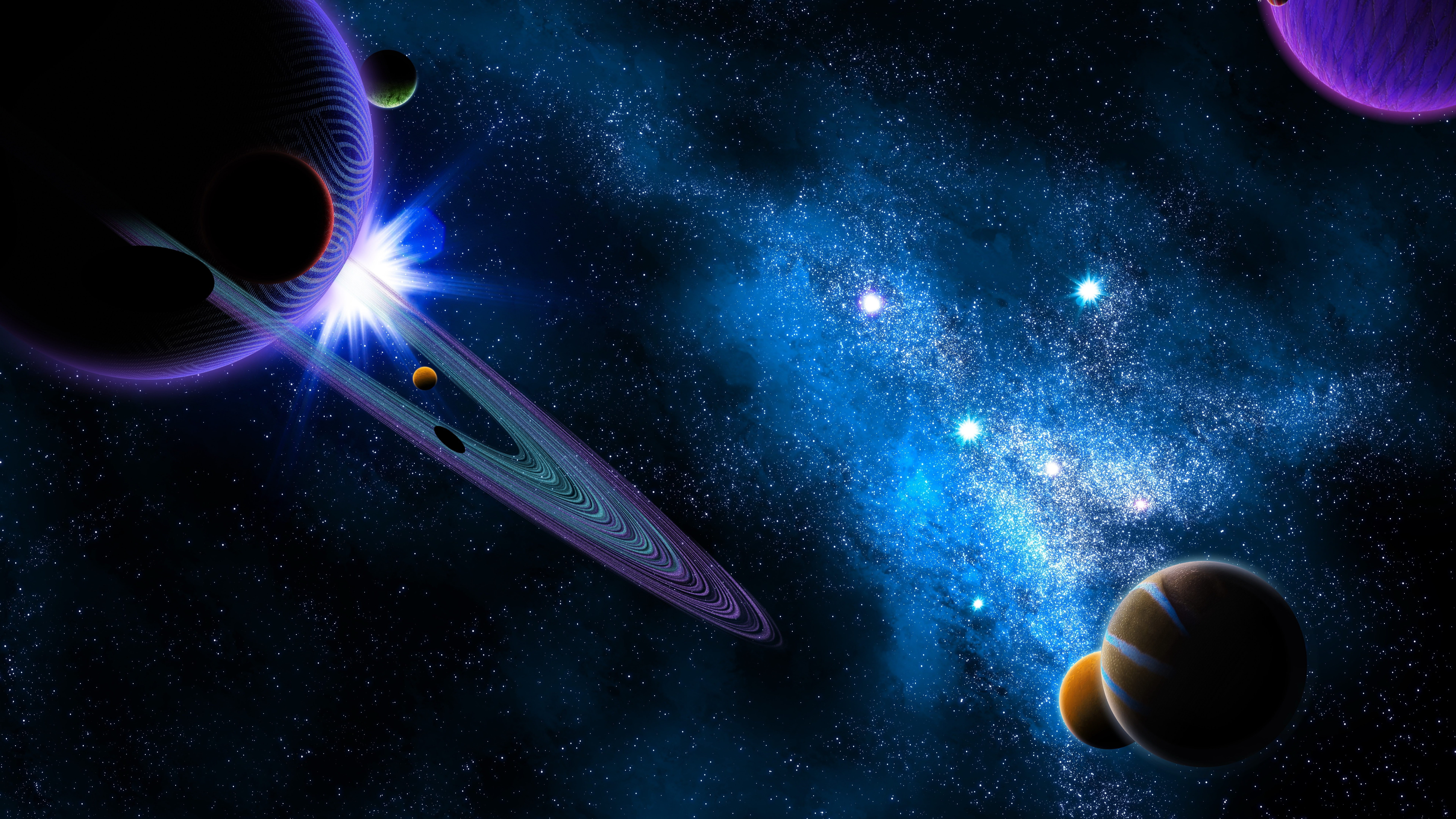 saturn, planet, 8k