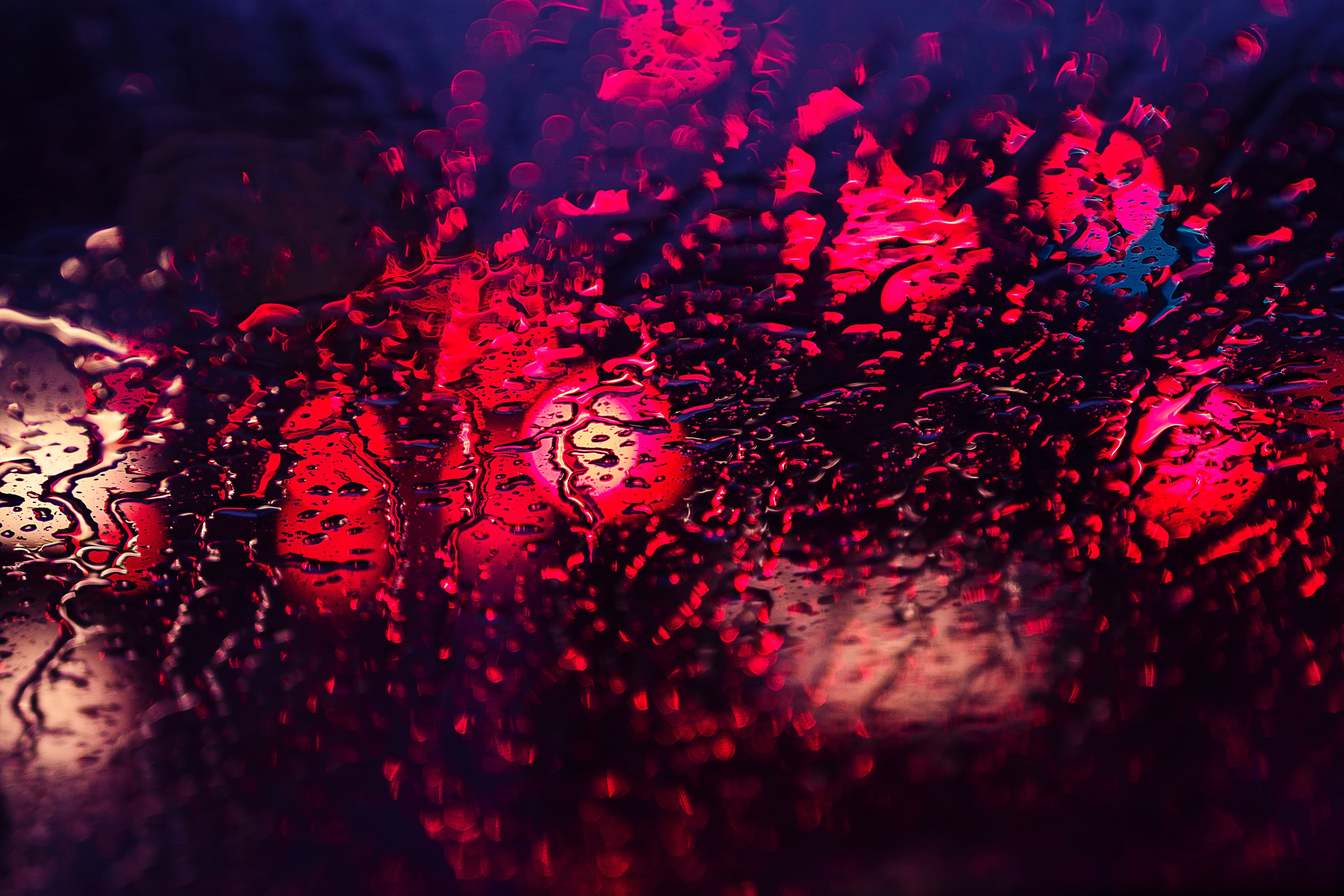 surface, drops, red, abstract, backgrounds, pattern, black Color