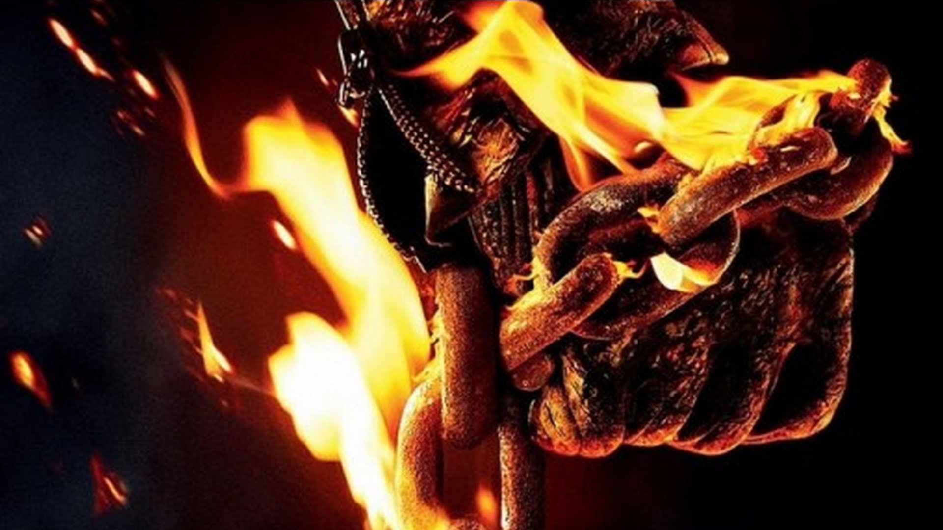 fired chain digital wallpaper, Movie, Ghost Rider: Spirit of Vengeance