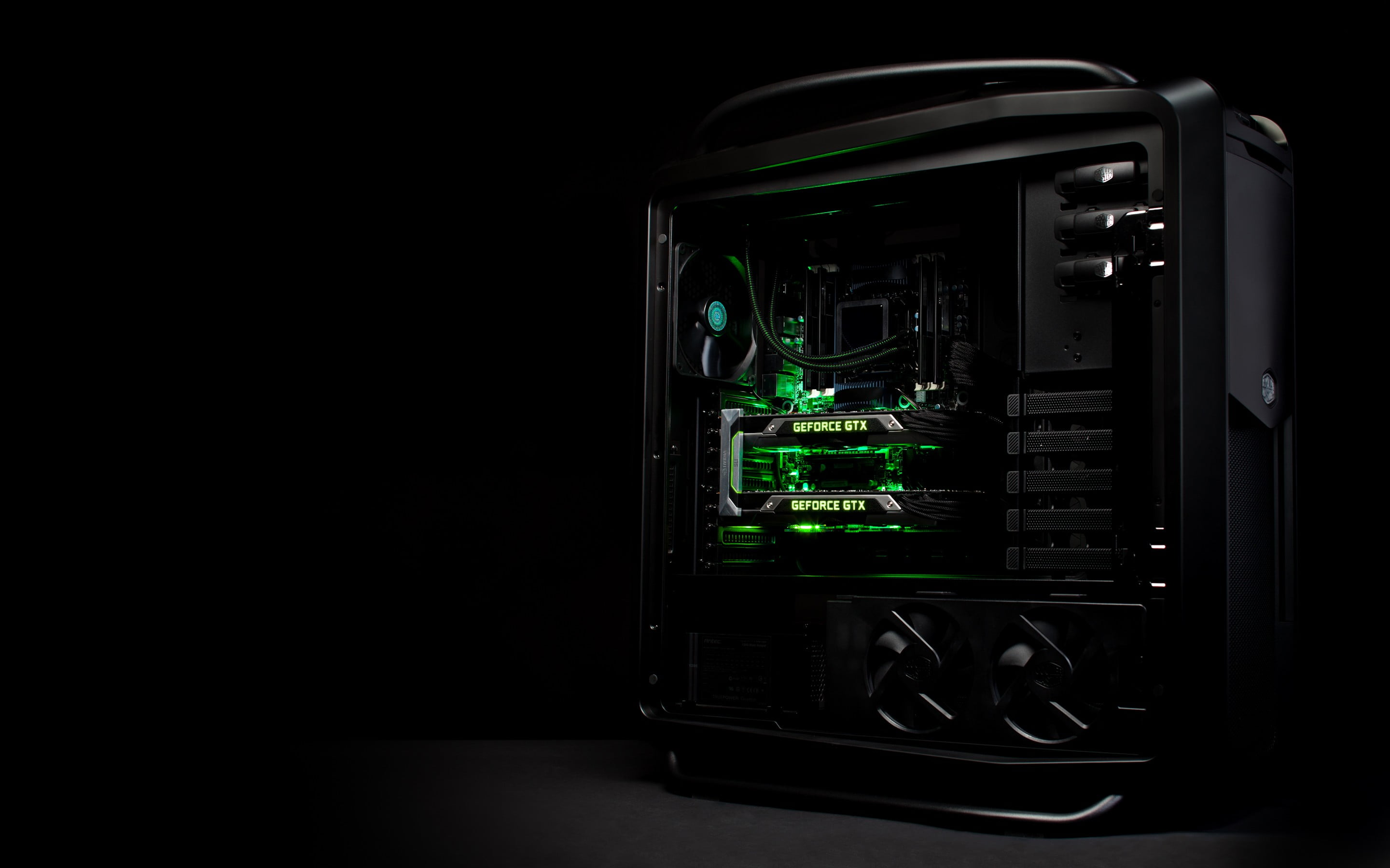 black and green computer system unit component, Nvidia, PC gaming