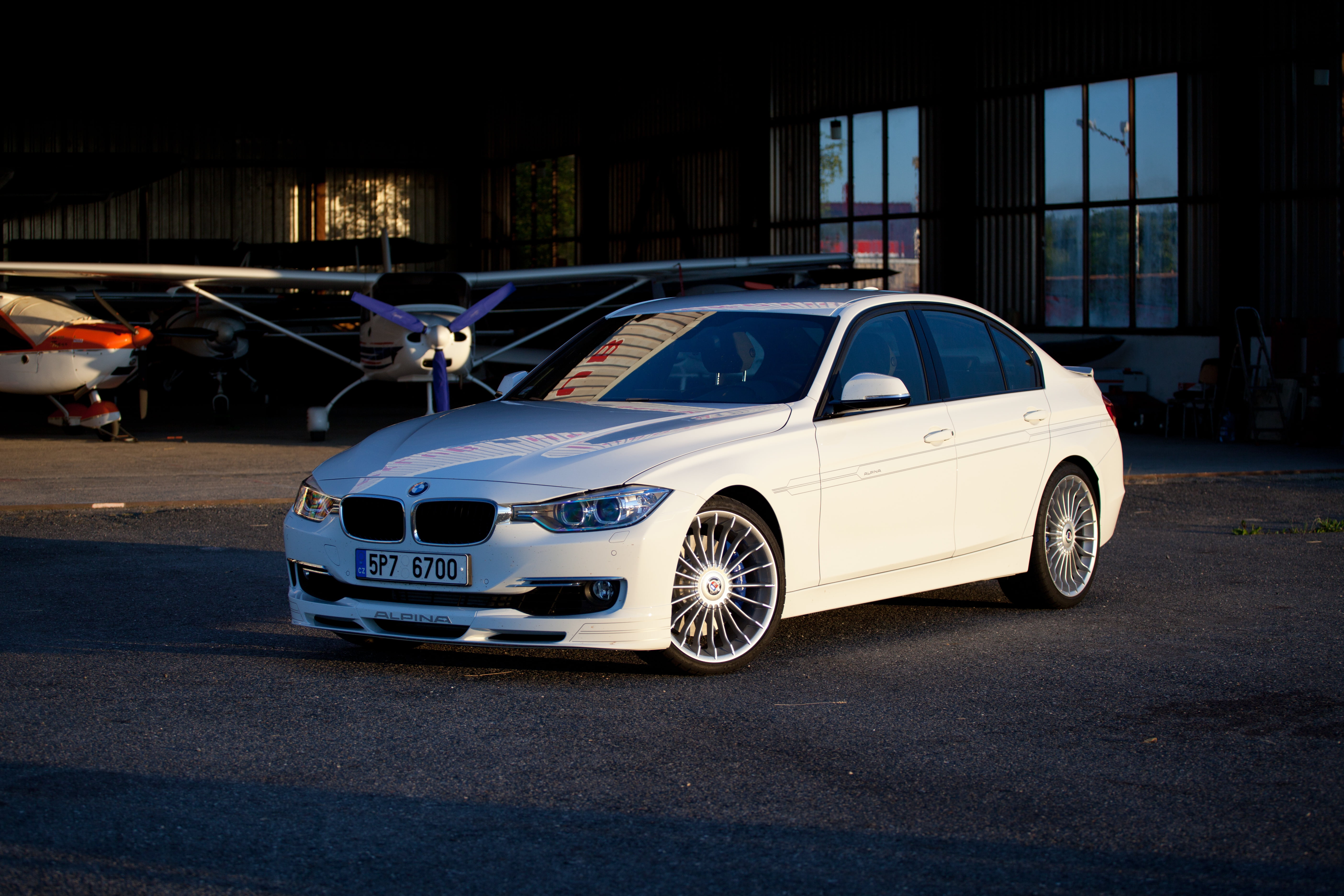 white BMW sedan, F30, Biturbo, Alpina, mode of transportation