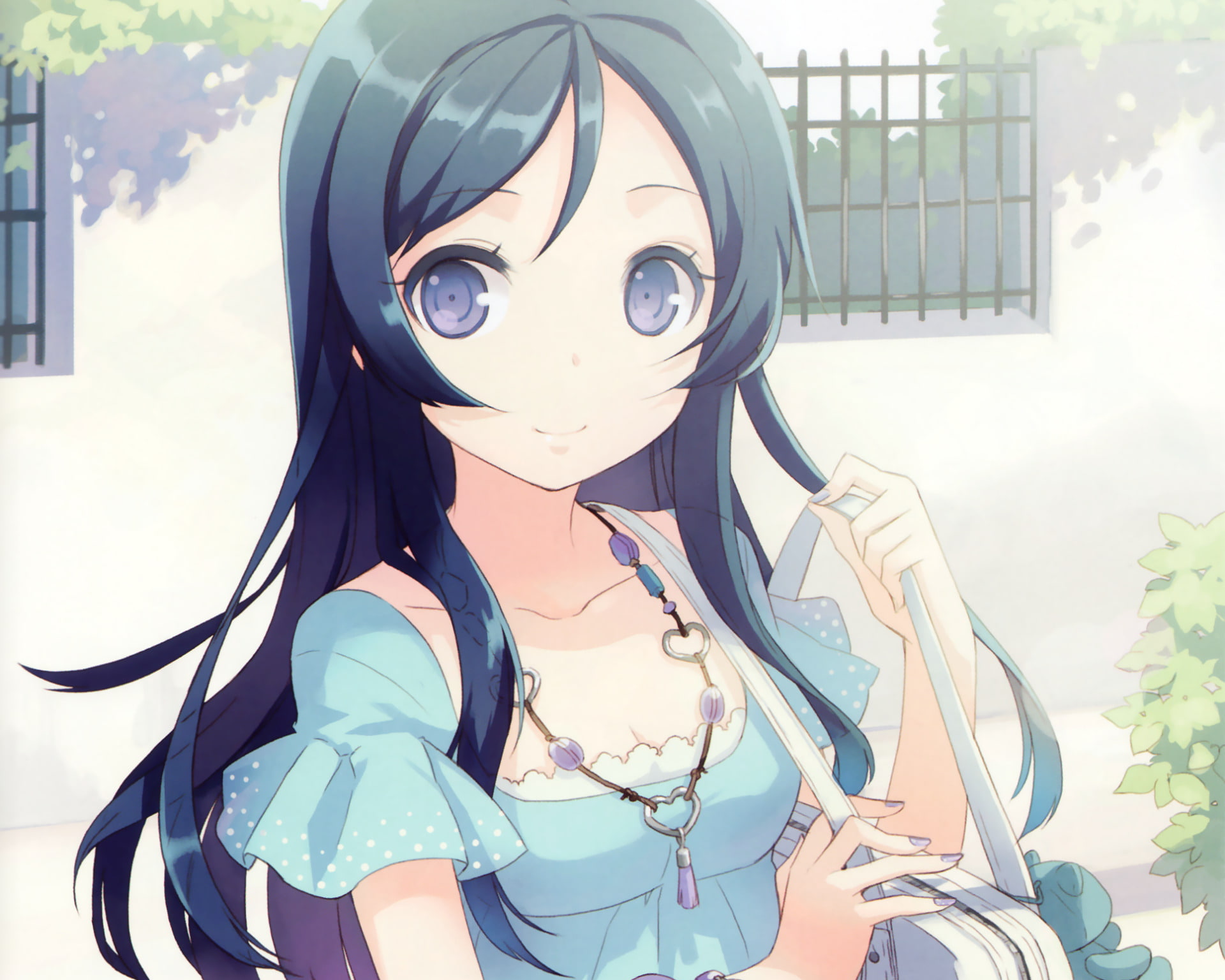 Free Download HD Wallpaper Anime Oreimo Ayase Aragaki Blue Hair Dress Girl Long Hair
