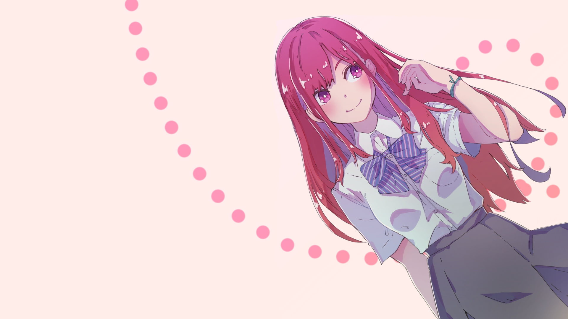 anime, manga, anime girls, pink, pink hair, simple background