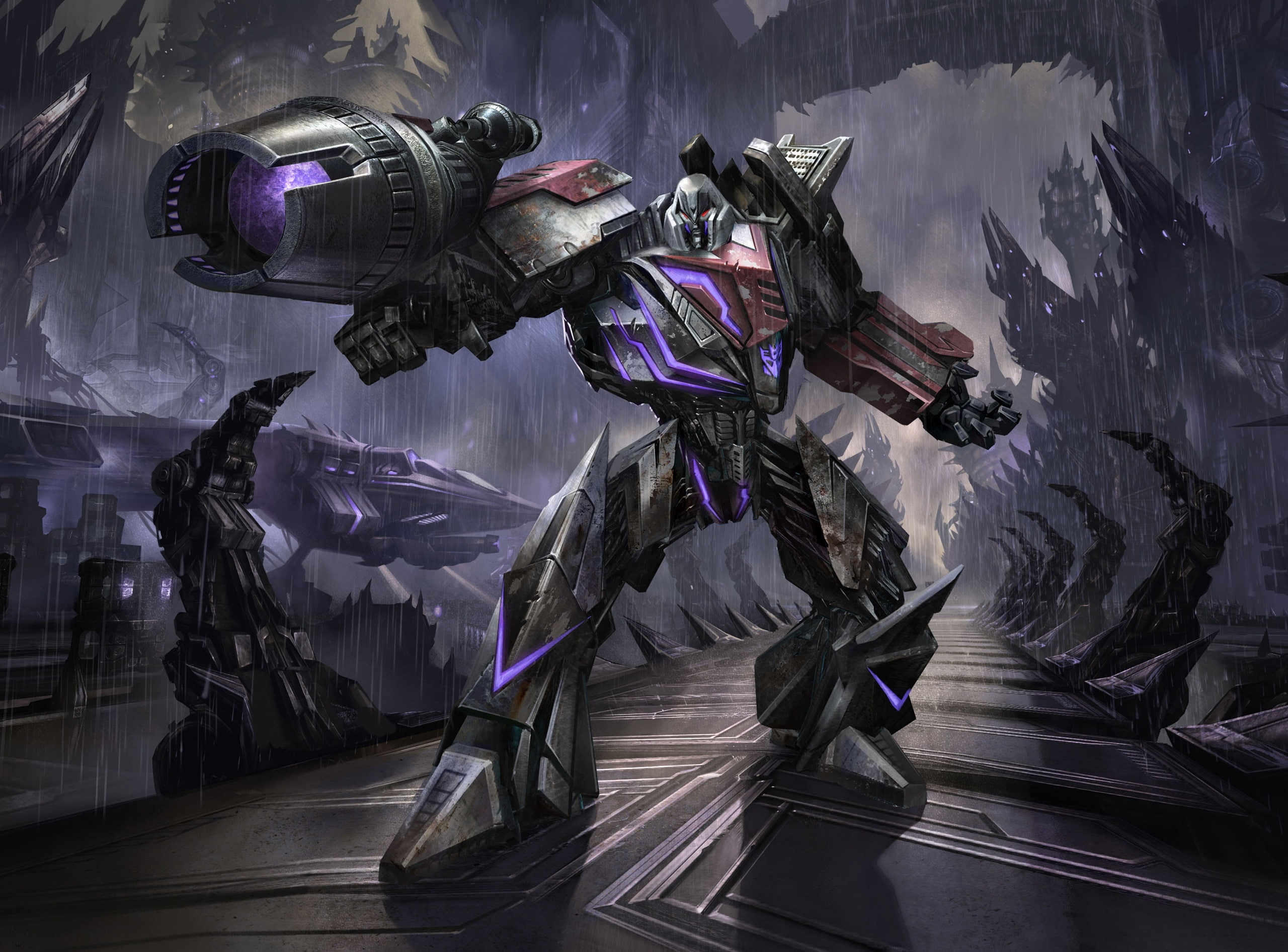 Transformers The Game, Megatron, purple and black robot wallpaper