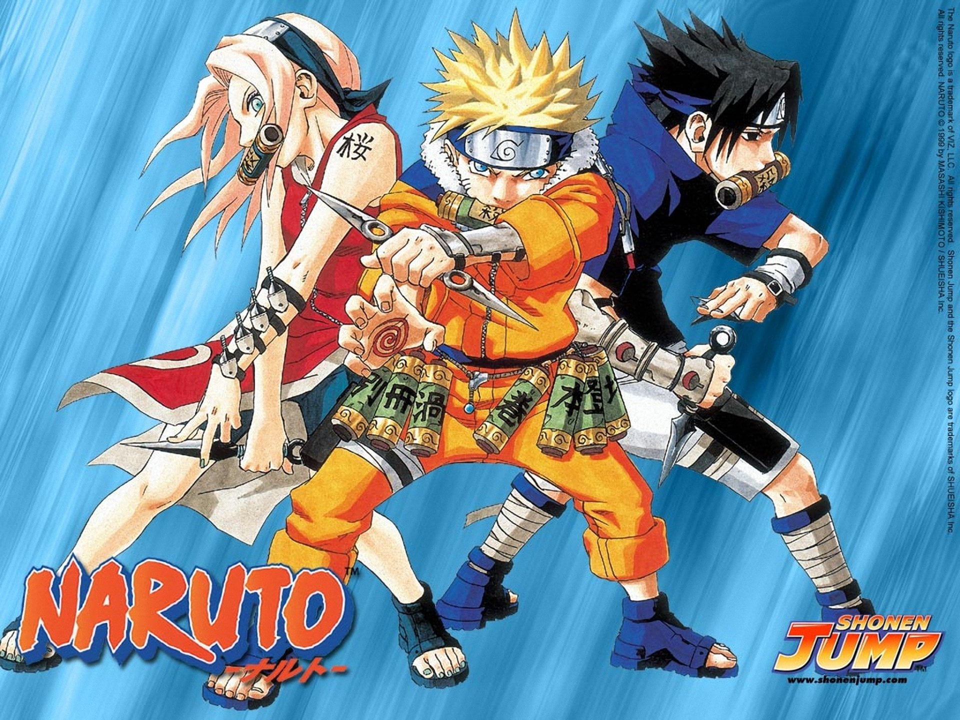 Naruto Shonen Jump wallpaper, Anime, Naruto Uzumaki, Sakura Haruno