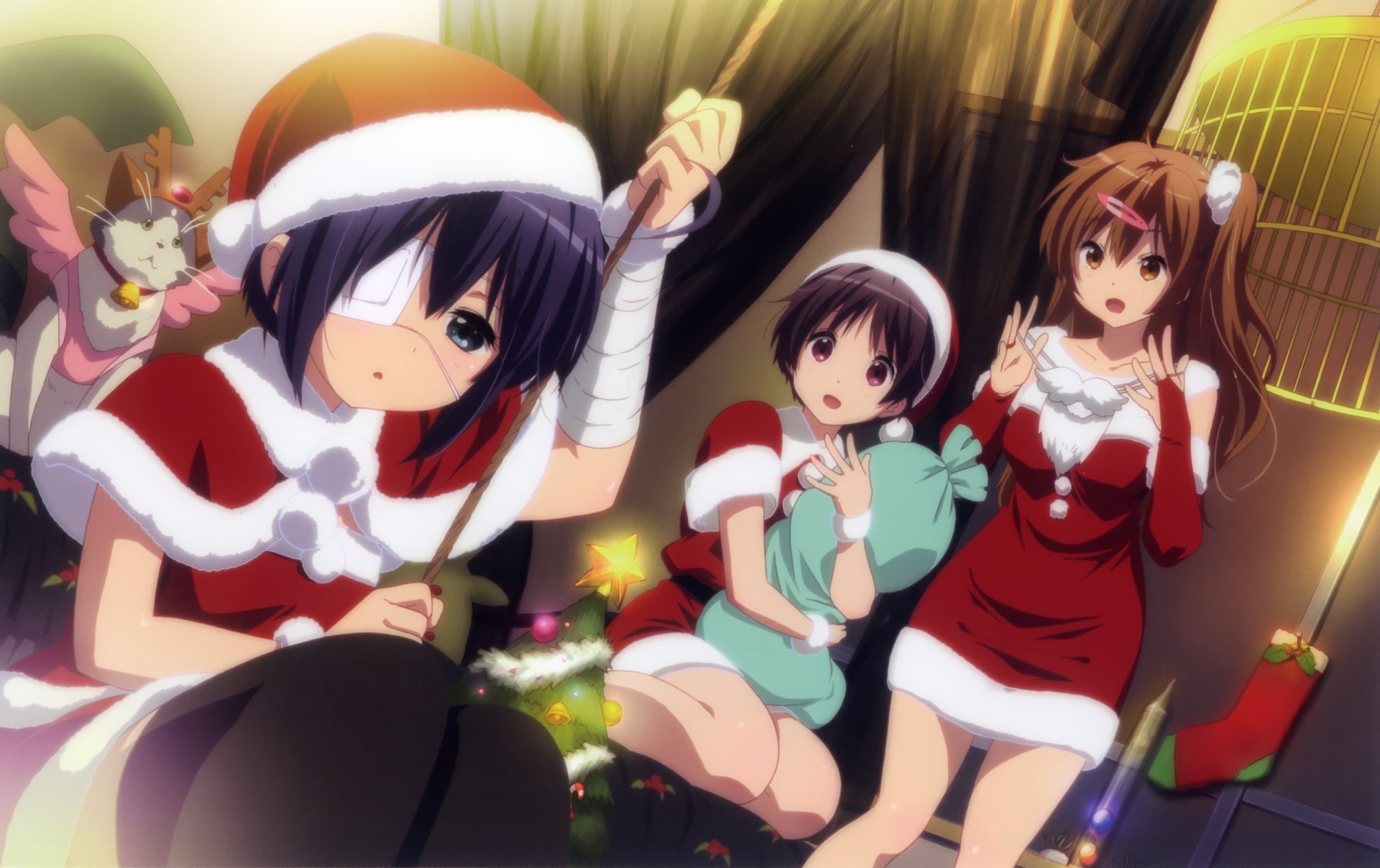 Anime, Love, Chunibyo & Other Delusions, Blush, Christmas