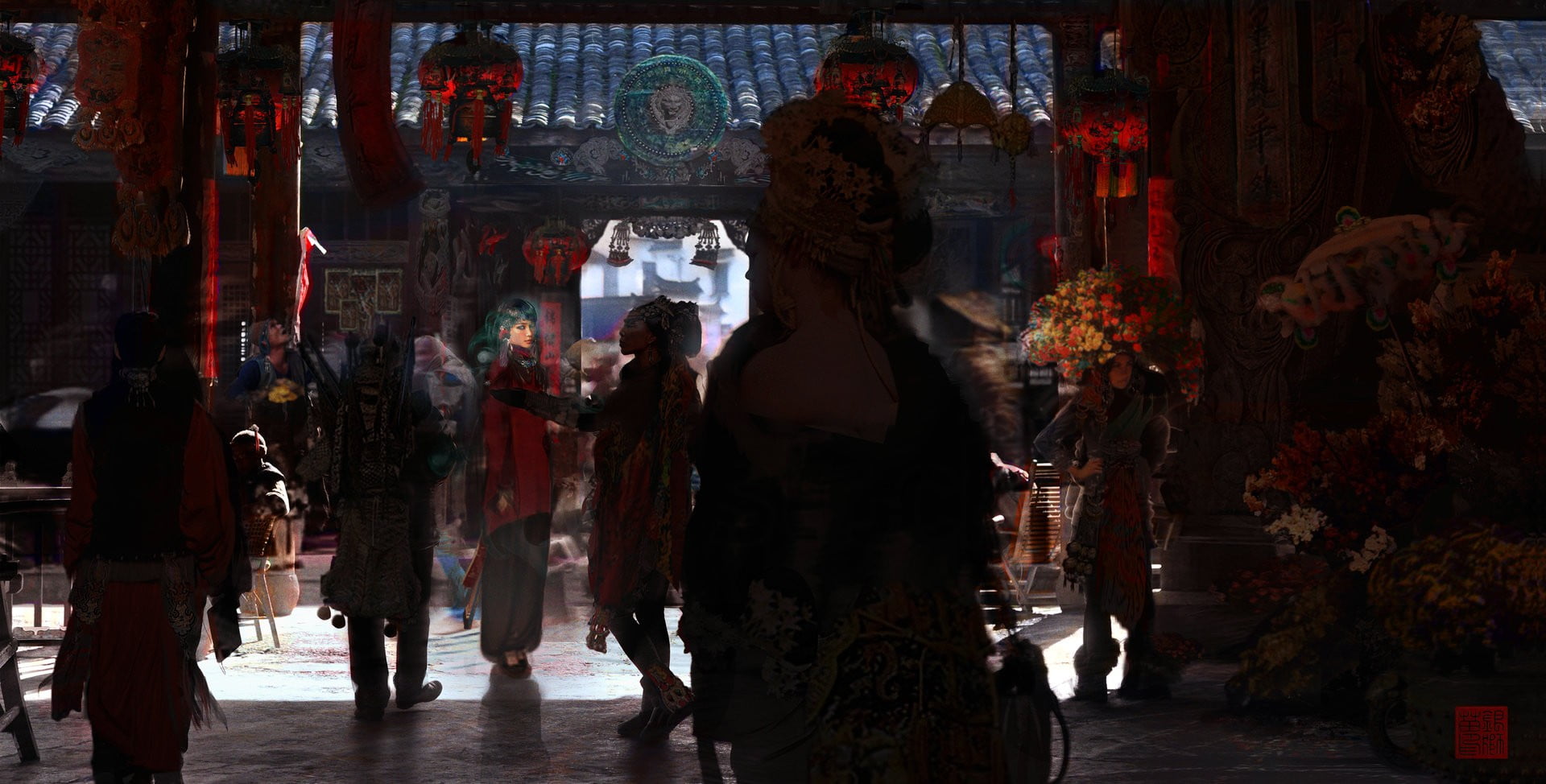 women's black top, China, landscape, Asia, human representation