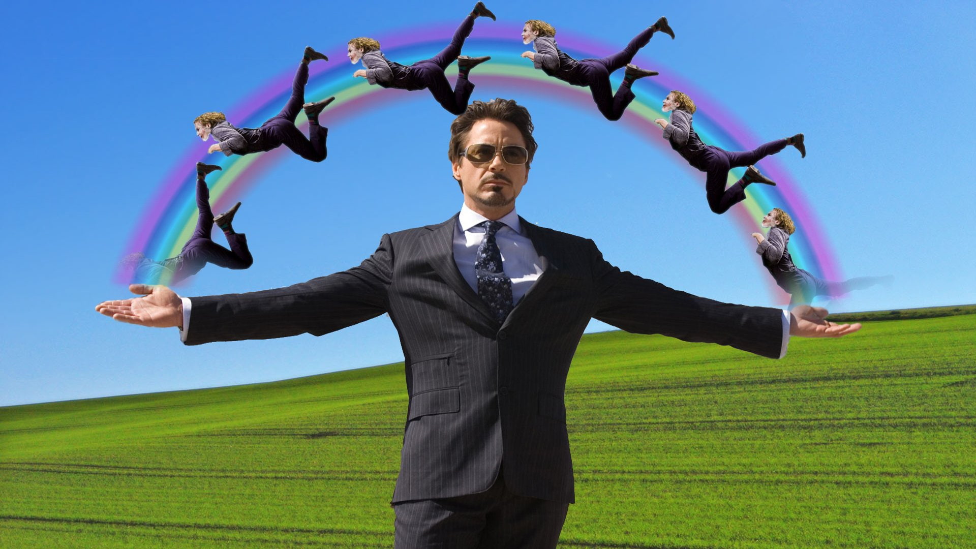 Free download | HD wallpaper: downey, funny, iron, joker, man, rainbows ...