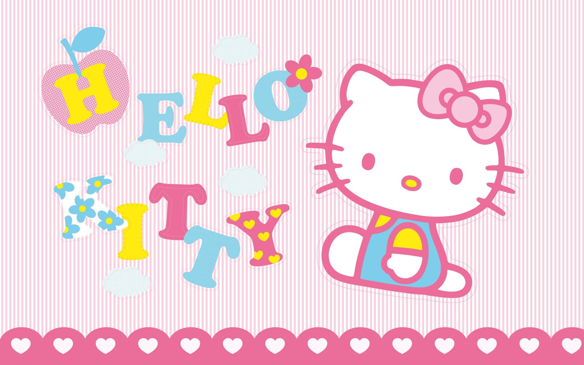 Hello Kitty illustration, Anime, multi colored, pink color, people