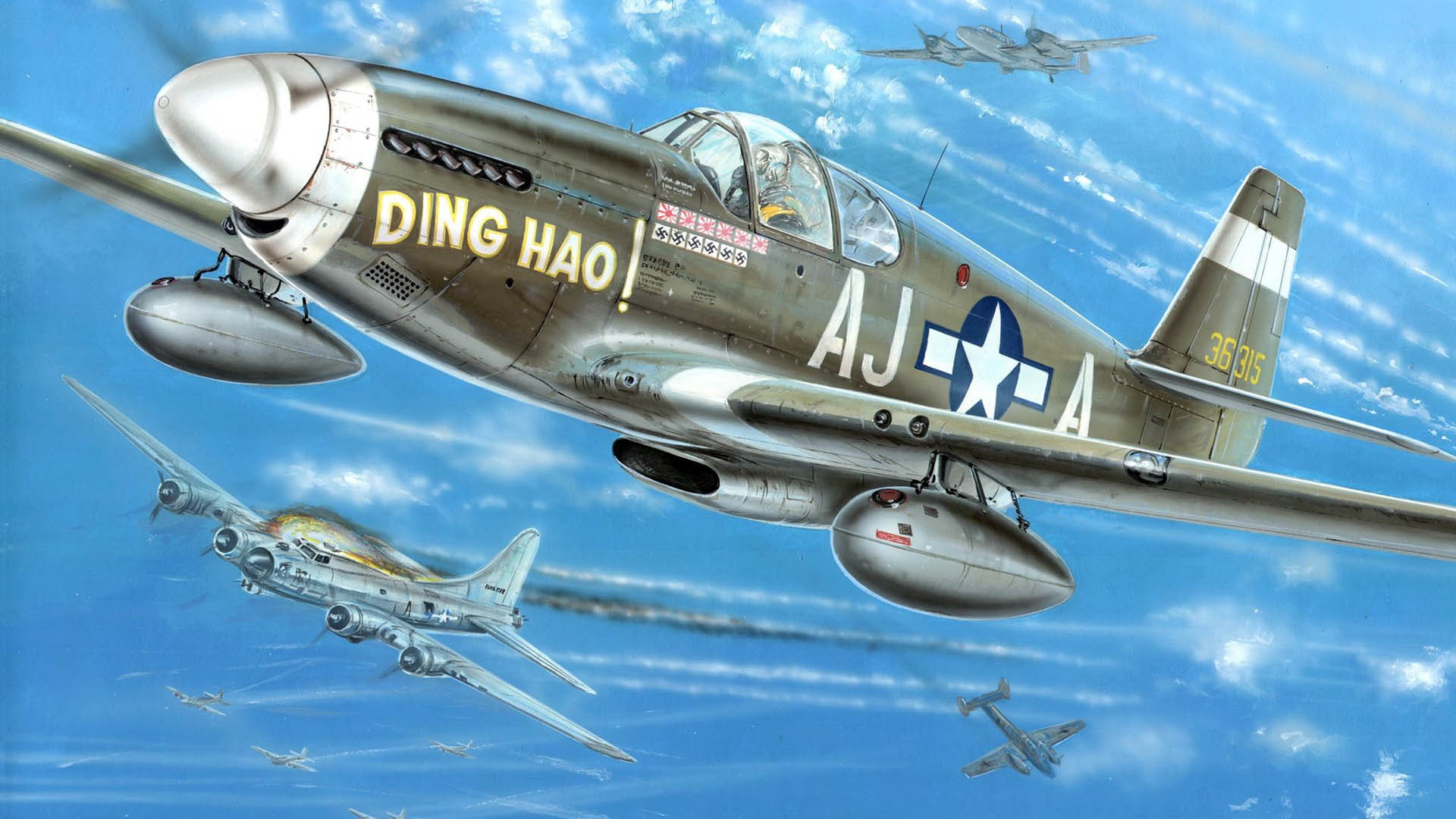 Mustang, UNITED STATES AIR FORCE, North American, during the Second world war