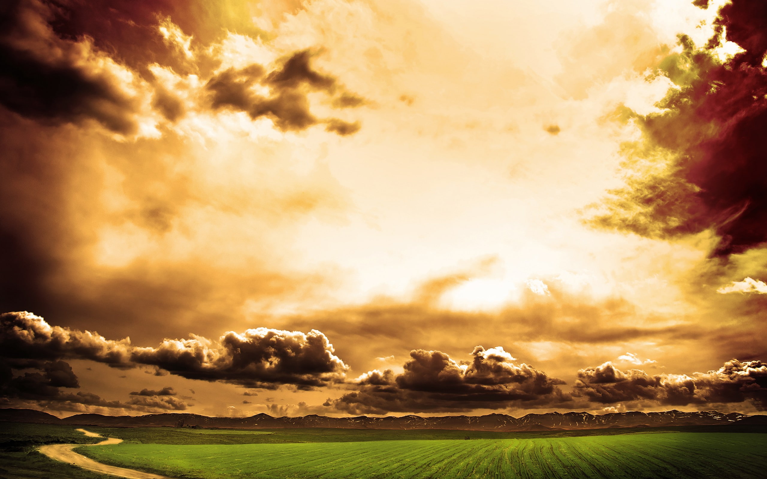 sky, cloud - sky, beauty in nature, sunset, environment, cloudscape