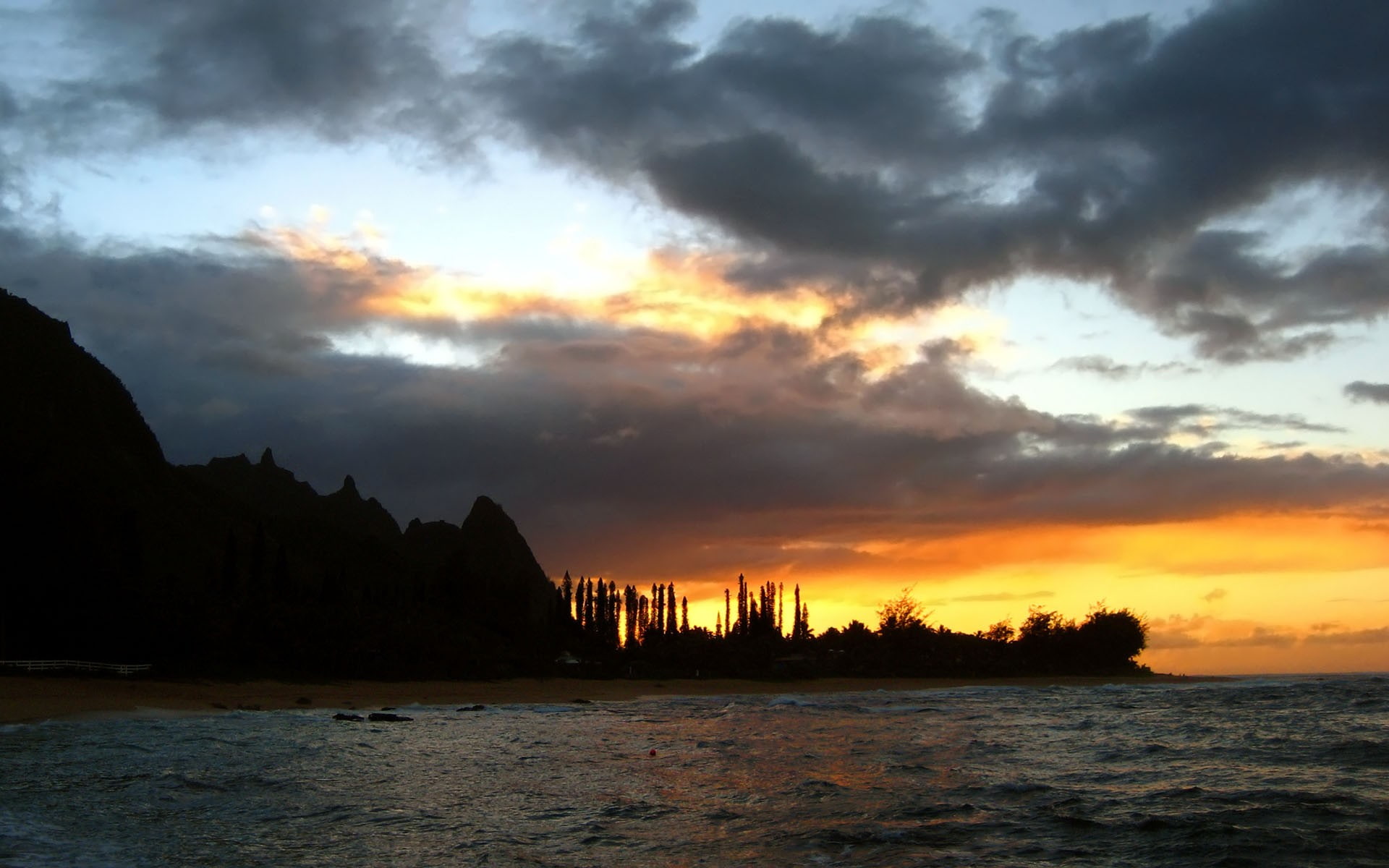 landscape, sunset