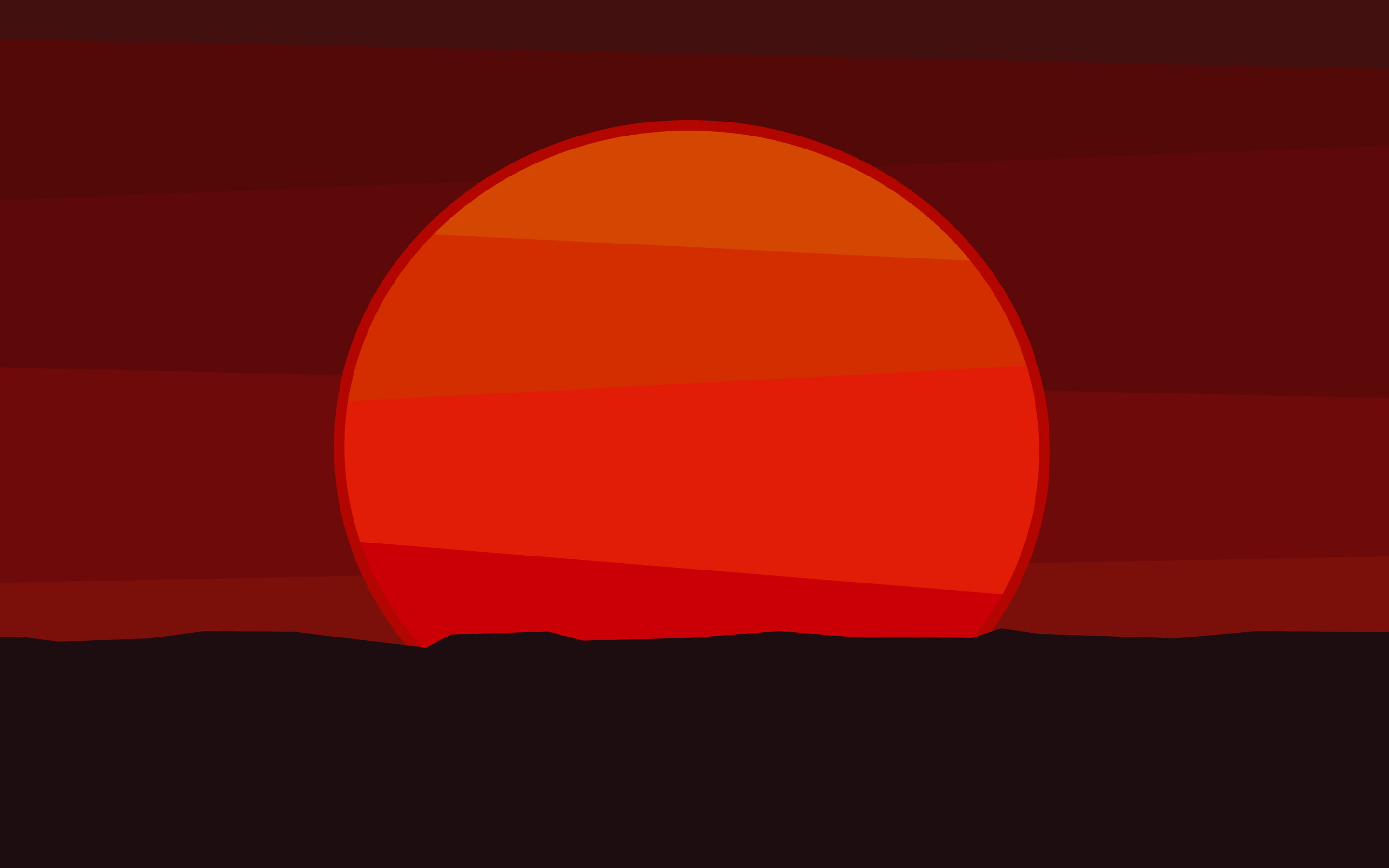 drawing, sunset, orange, minimalism