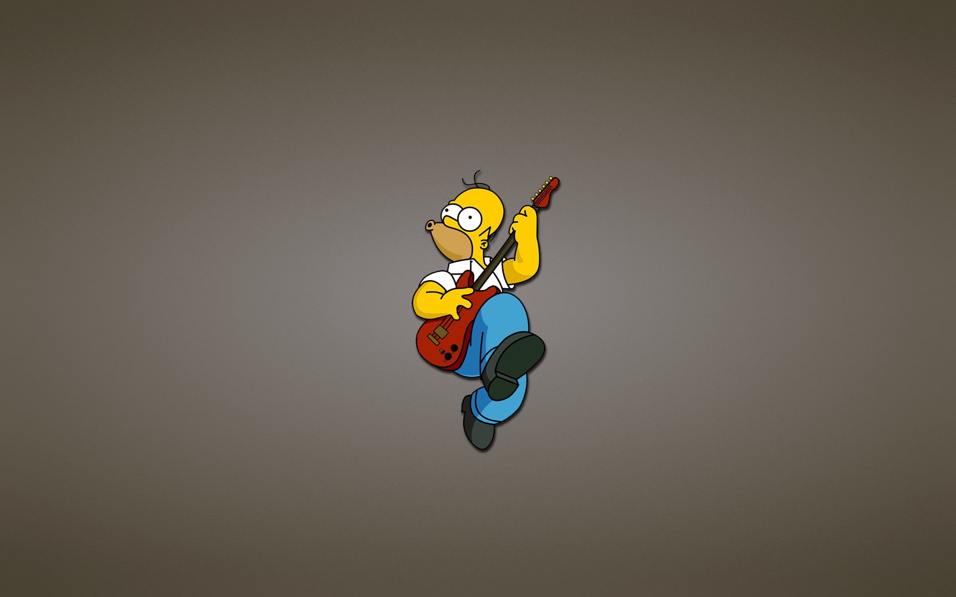 Free Download Hd Wallpaper Homer Simpson Play Guitar The Simpsons Red Jolly Wallpaper Flare 2325