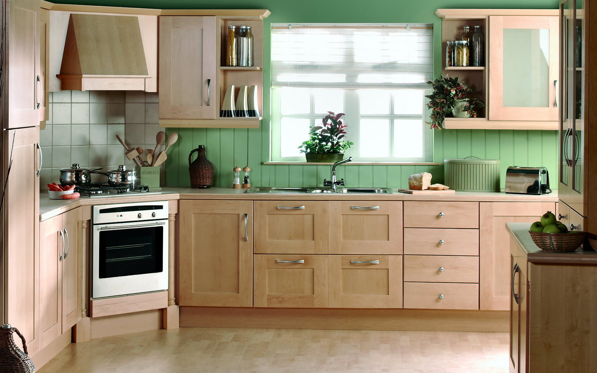 brown wooden modular kitchen, design, house, style, Villa, interior