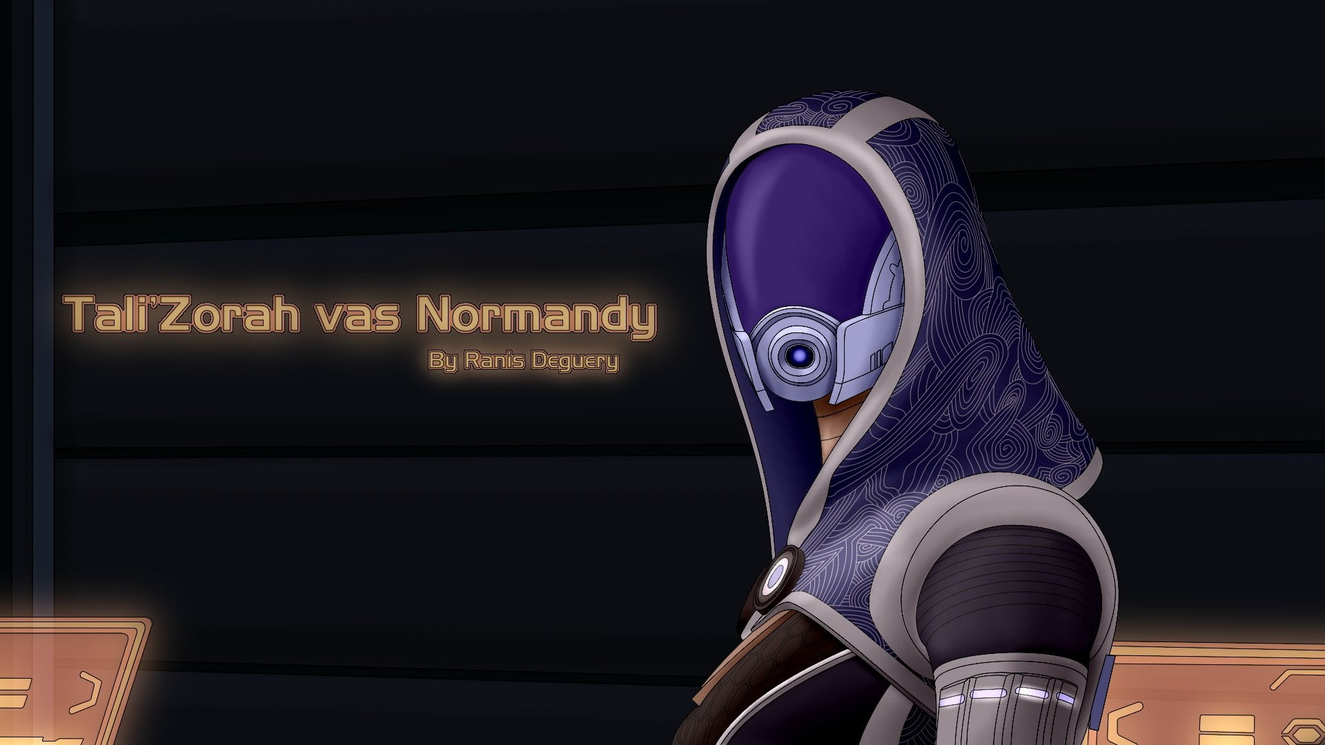 mass effect, indoors, technology, illuminated, text, transportation