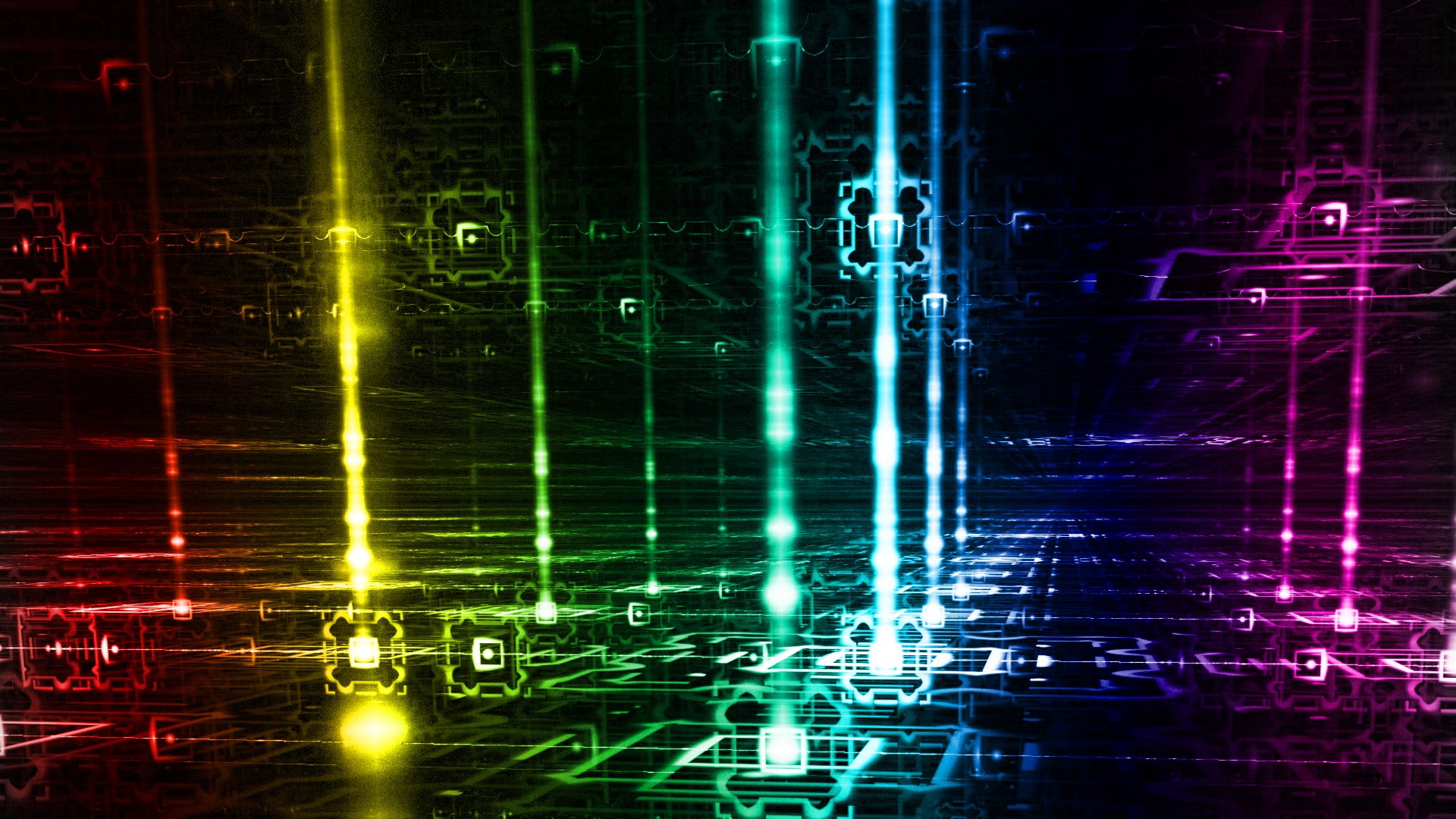 electronic hologram digital wallpaper, colorful, abstract, grid