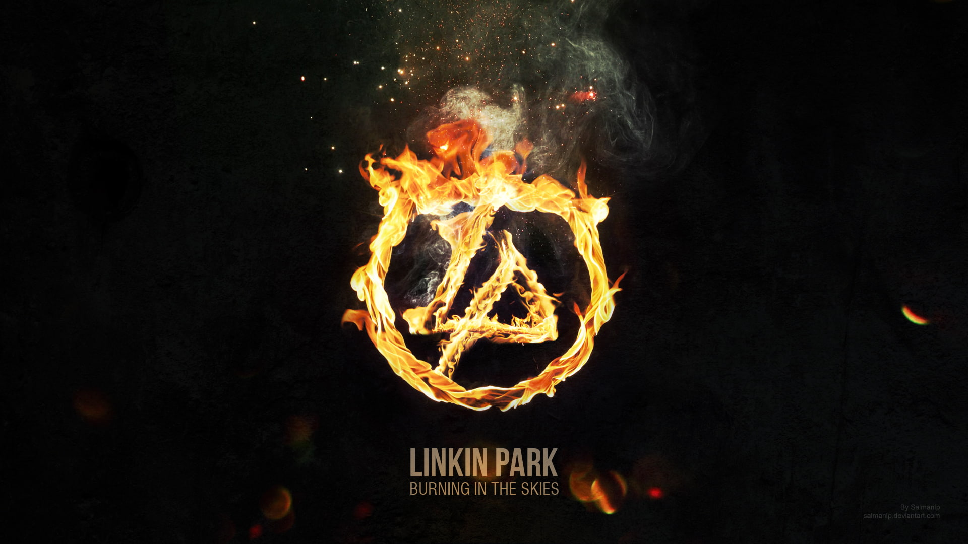 Linkin Park Burning in the Skies, night, illuminated, heat - temperature