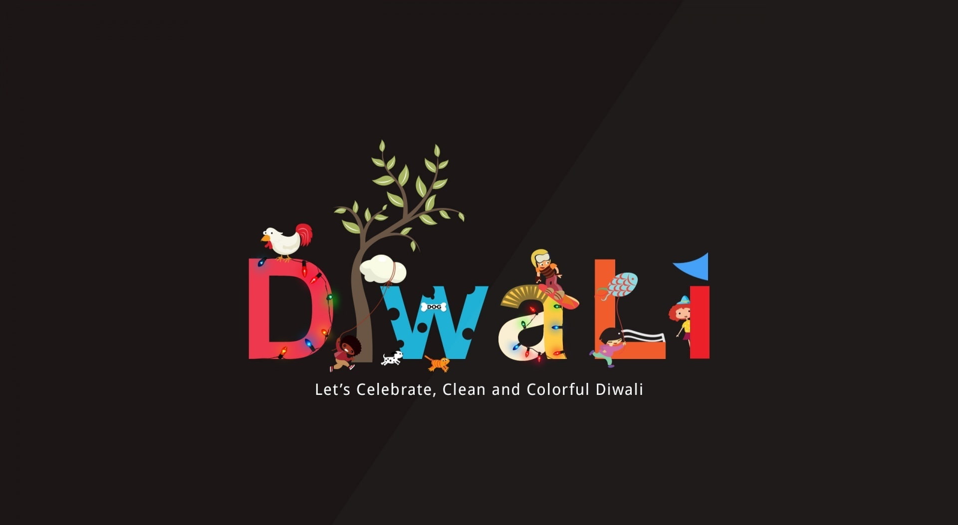 Happy Diwali, Diwali logo, Artistic, Typography, celebrities