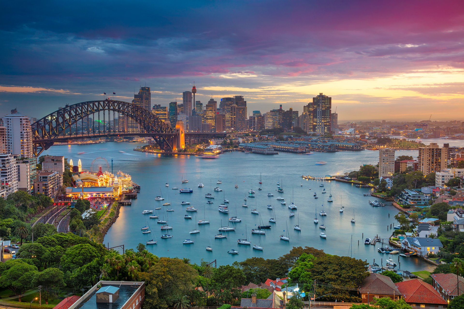 Cities, Sydney, Australia, Boat, Bridge, City, Lavender Bay