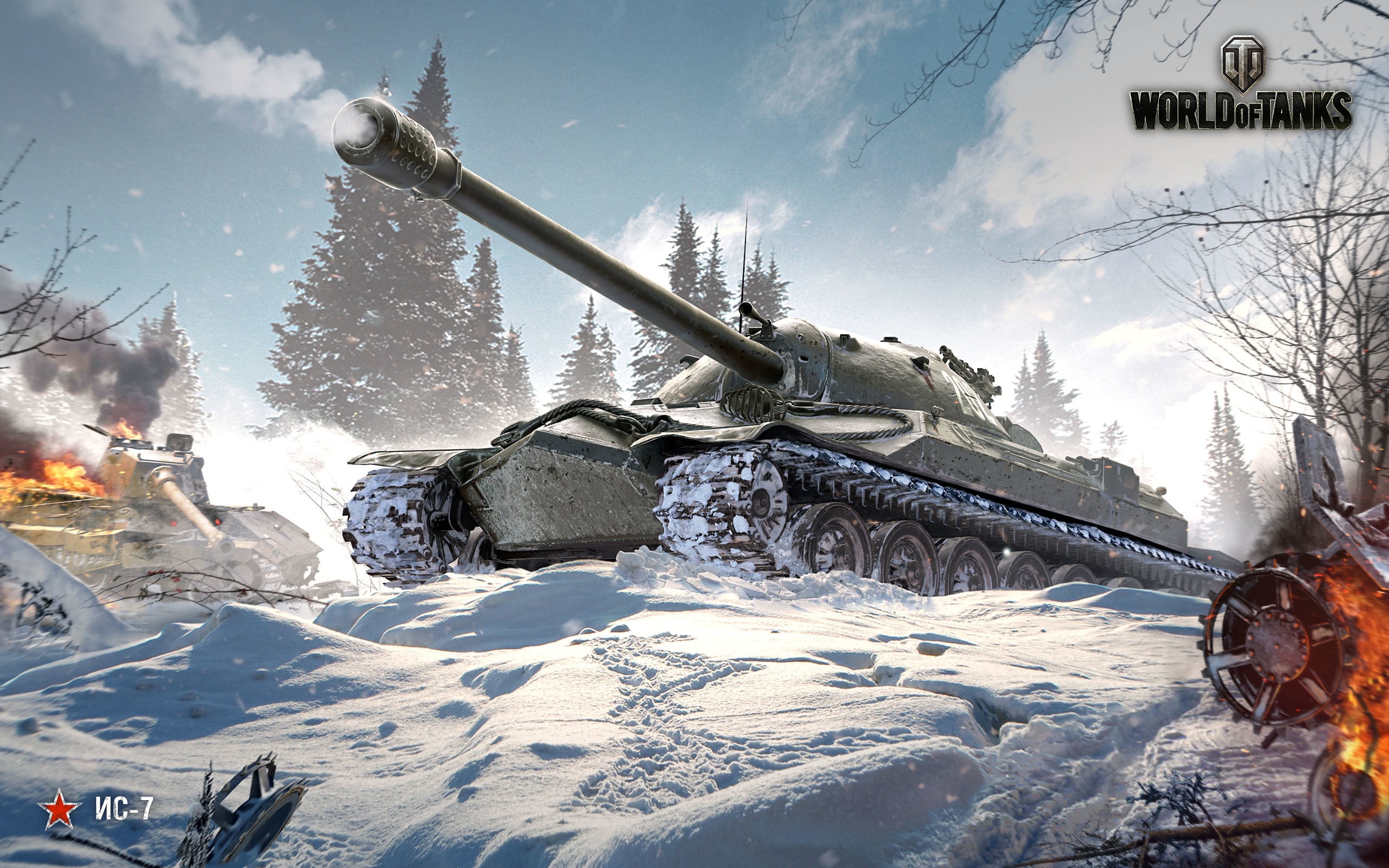 World of Tanks wallpaper, wargaming net, wg, is-7, snow, winter