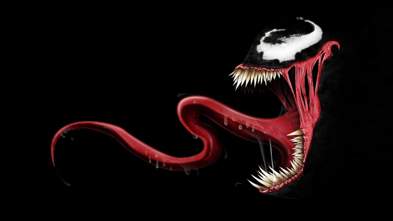 Marvel Venom illustration, Spider-Man, Marvel Comics, tongues