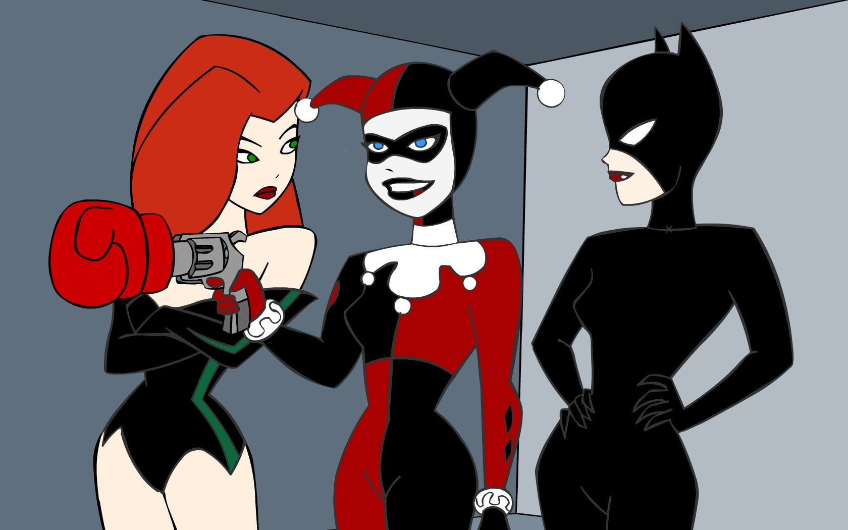 catwoman, harley, ivy, poison, quinn