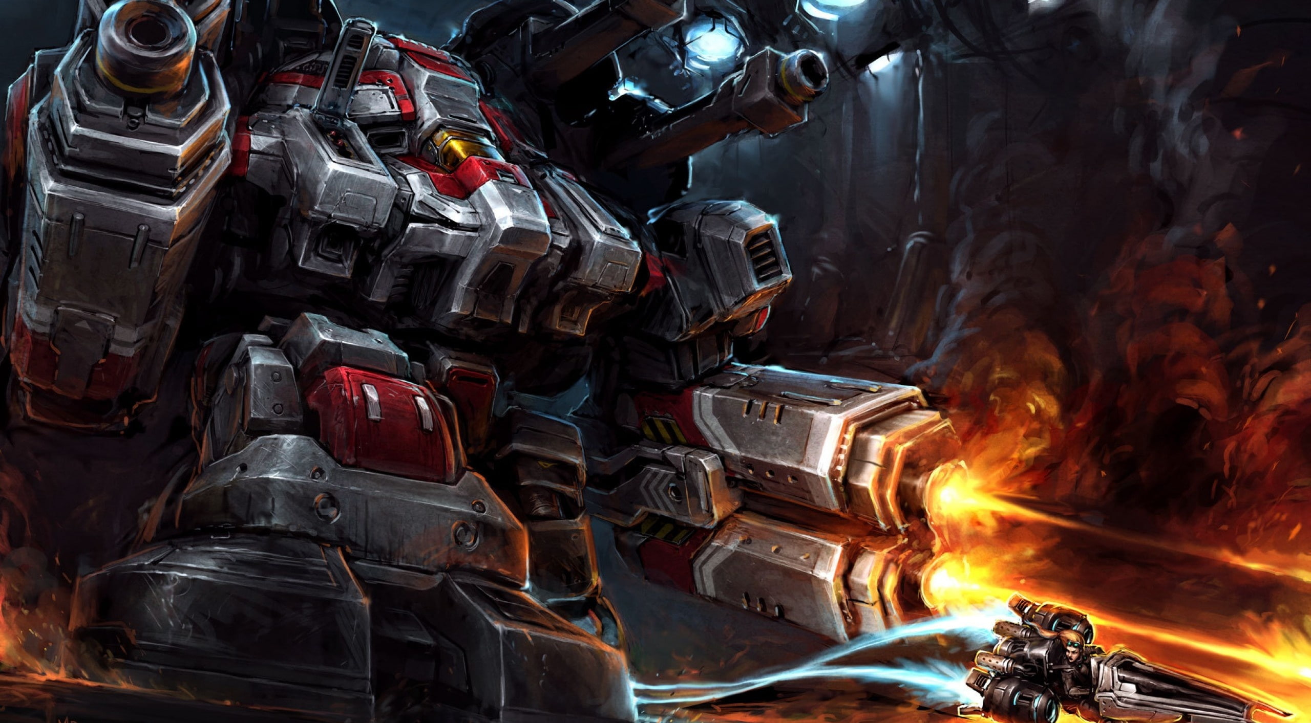 Starcraft Odin, red and gray robot digital wallpaper, Games, no people