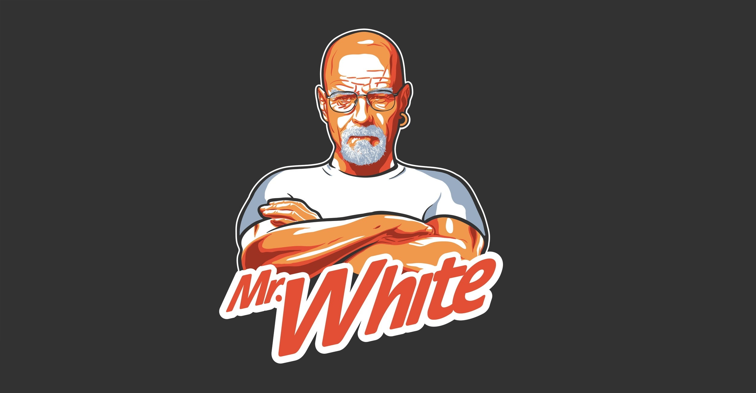 Mr. White logo, Minimalism, Humor, Art, Breaking Bad, Bryan Cranston