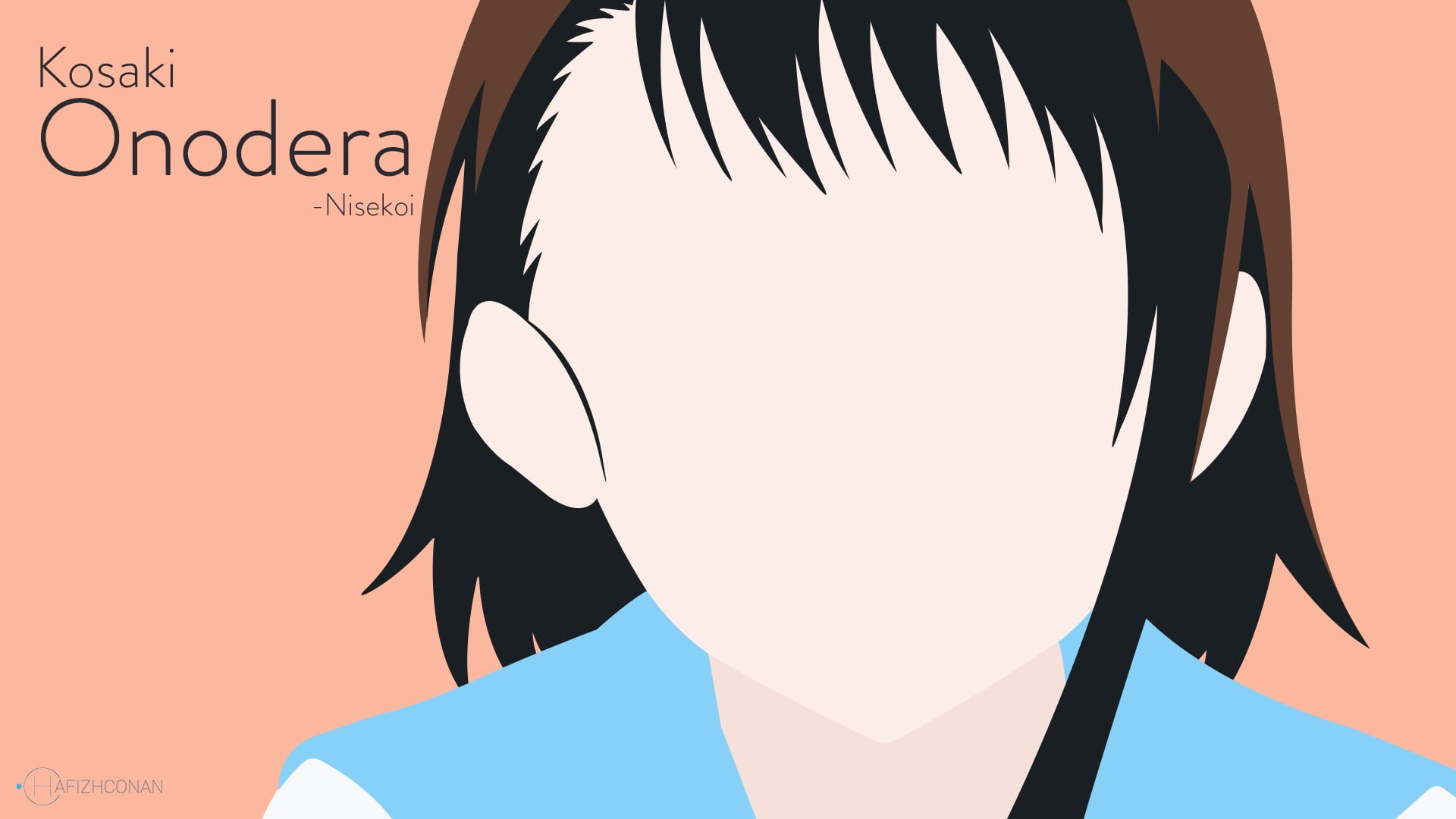 Nisekoi, Onodera Kosaki, anime girls, text, communication, silhouette