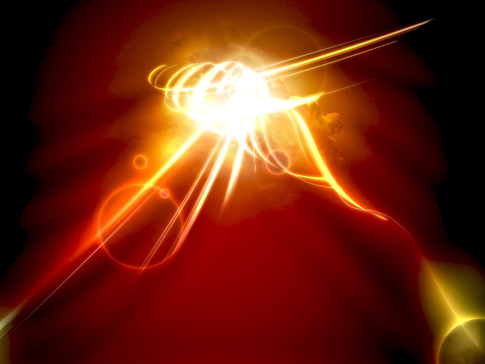 rays, light, fire