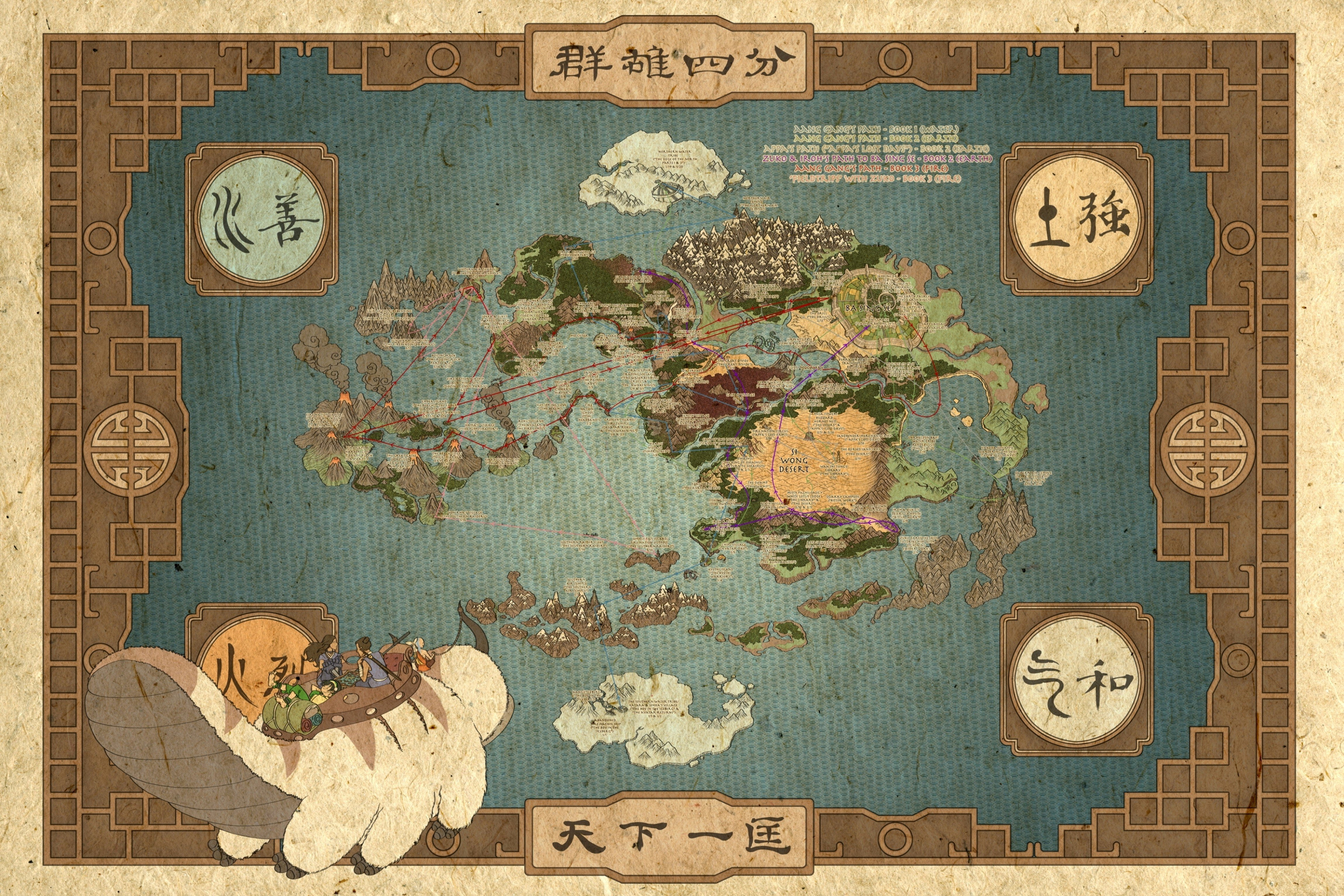 Avatar: The Last Airbender, map
