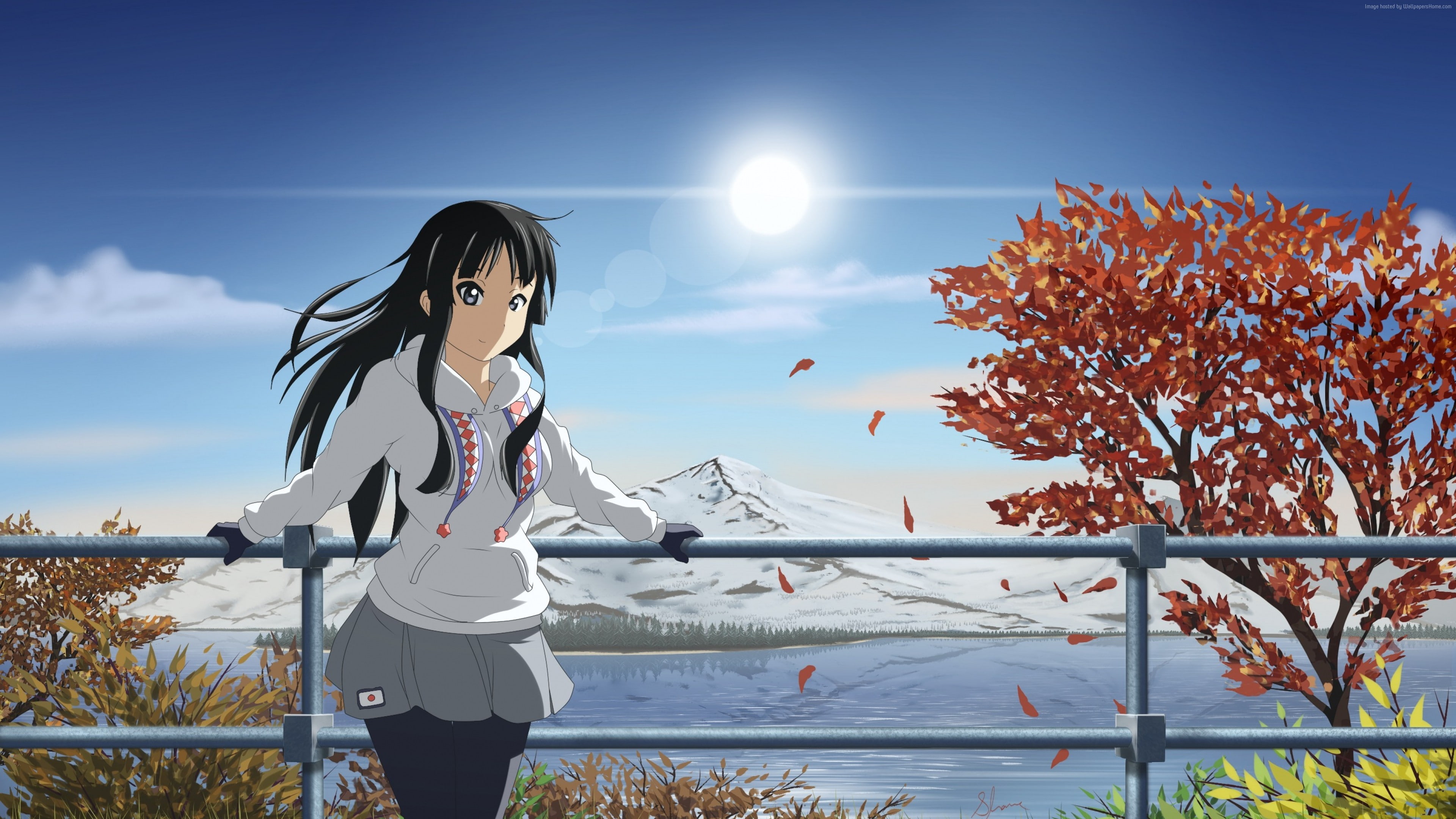 beauty, anime, Mio Akiyama, 8k, girl, one person, sky, nature