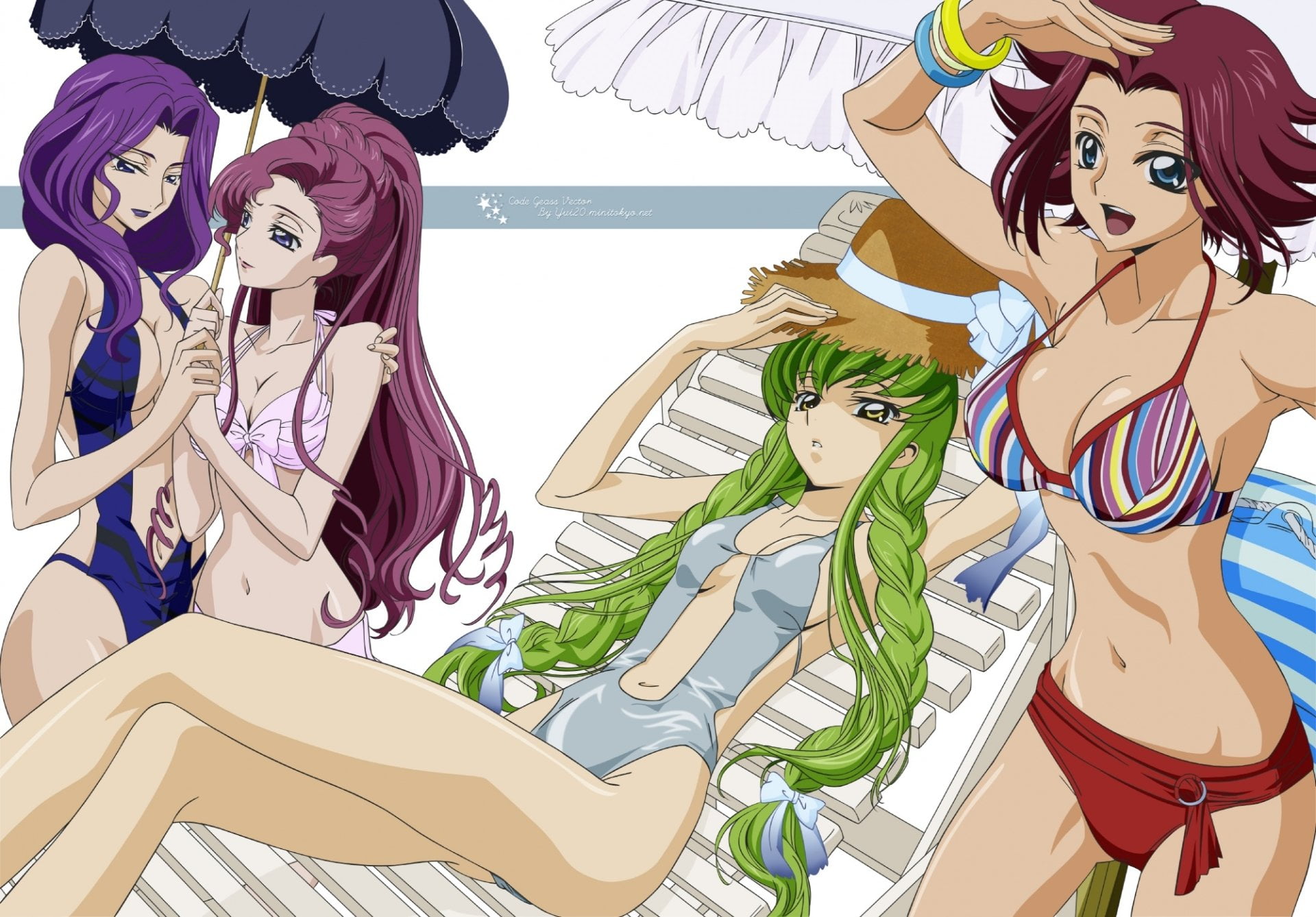 female anime characters, Code Geass, C.C. (Code Geass), Cornelia Li Britannia