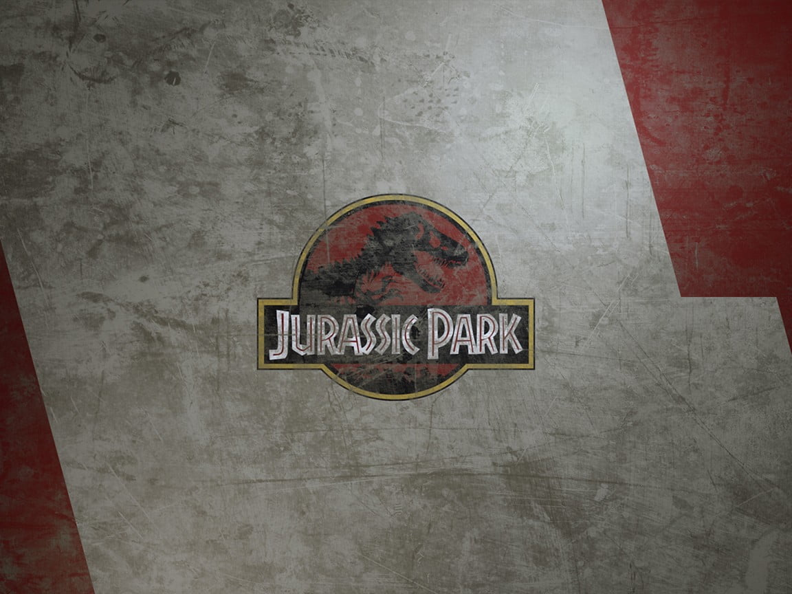 Jurassic Park logo, movies, text, communication, western script