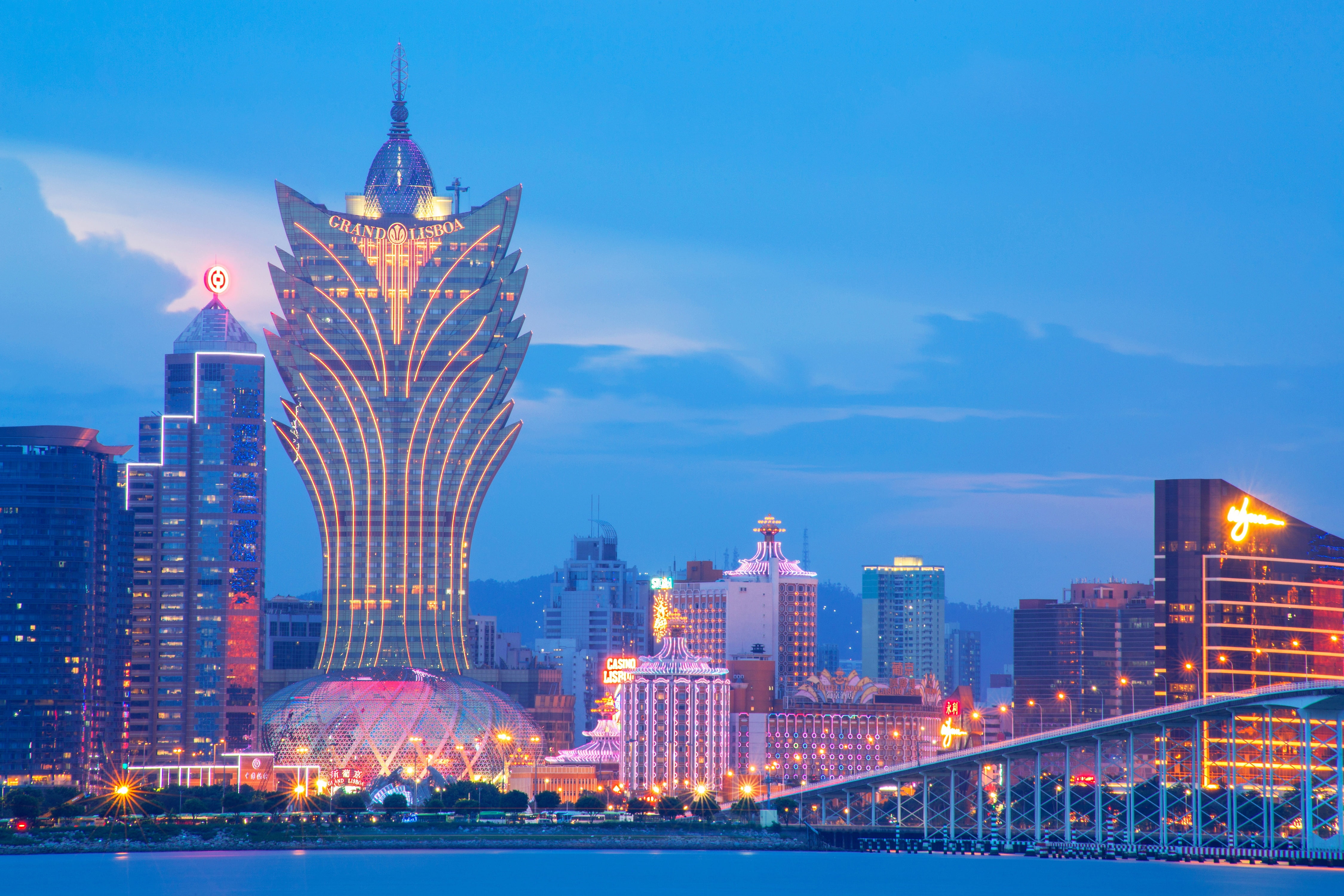 Cities, Macau, Building, China, City, Grand Lisboa Hotel, Night